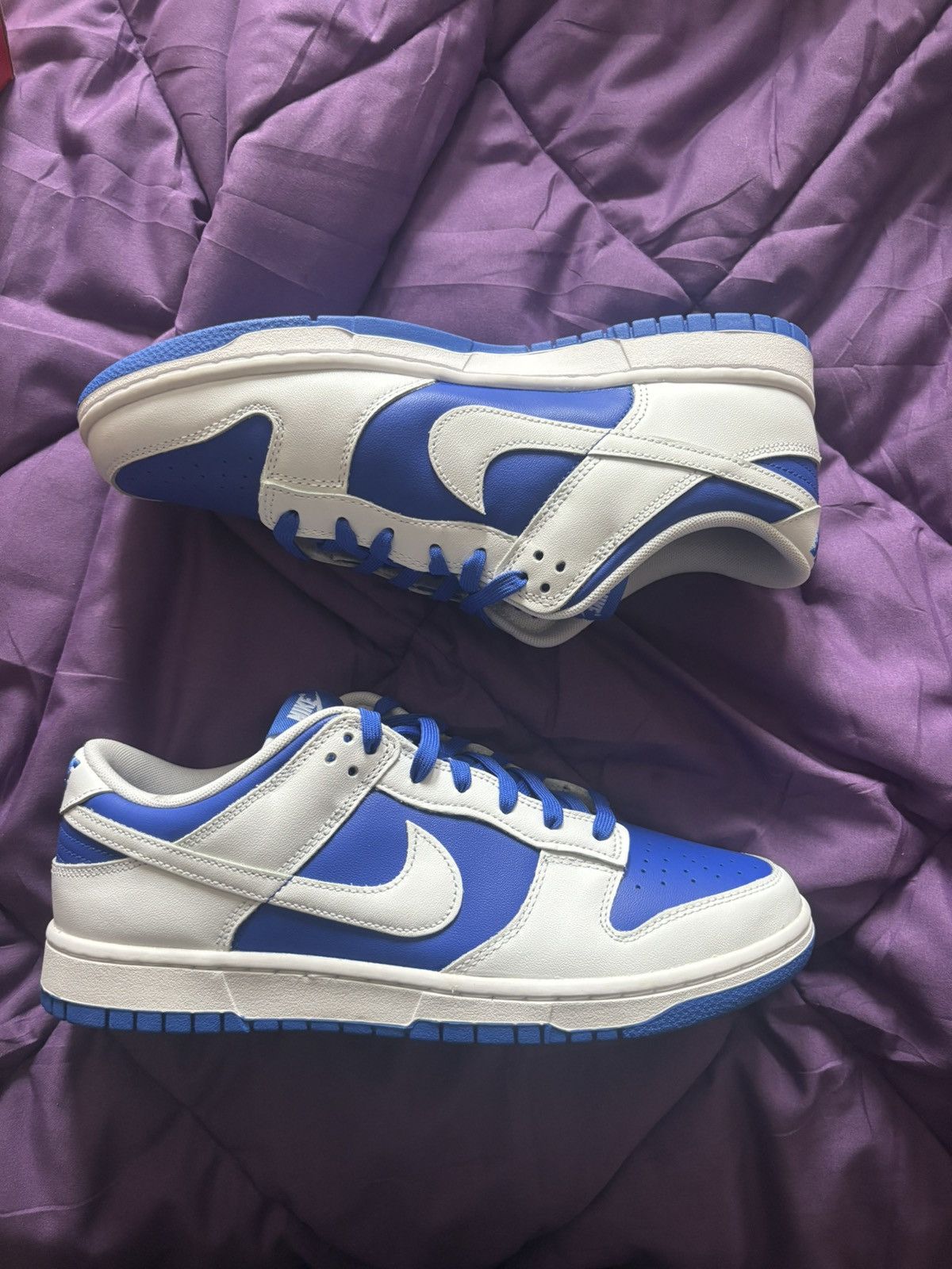 Nike Nike Dunk Low White & Blue Size US 10 / EU 43 - 1 Thumbnail
