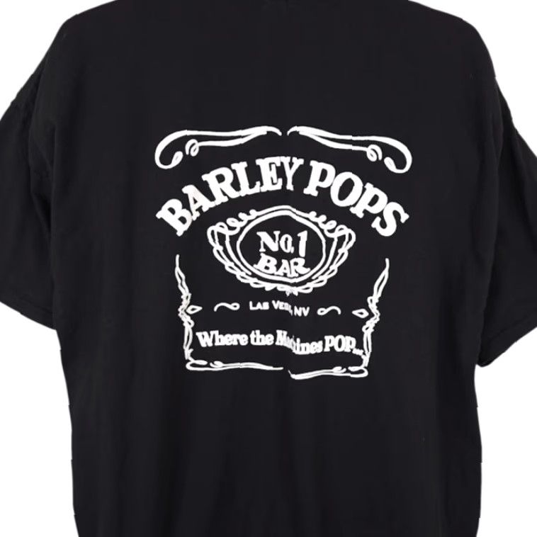 Gildan Barley Pops T Shirt Mens Size 3XL Black Las Vegas Bar Travel Destination Tee Size US S / EU 44-46 / 1 - 2 Thumbnail