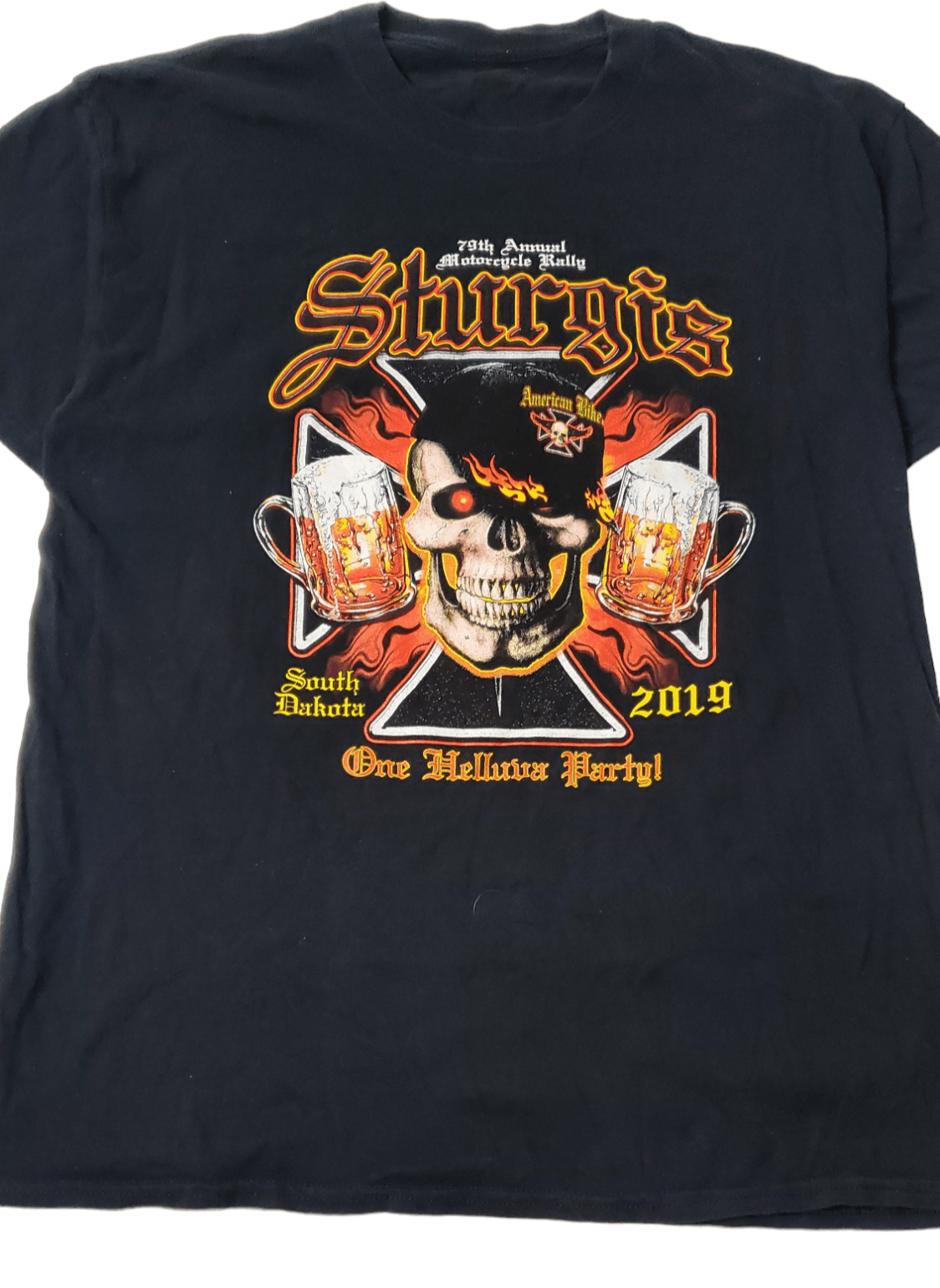 Vintage 2019 Sturgis 79th Rally Helluva Party T-Shirt Size US L / EU 52-54 / 3 - 2 Thumbnail