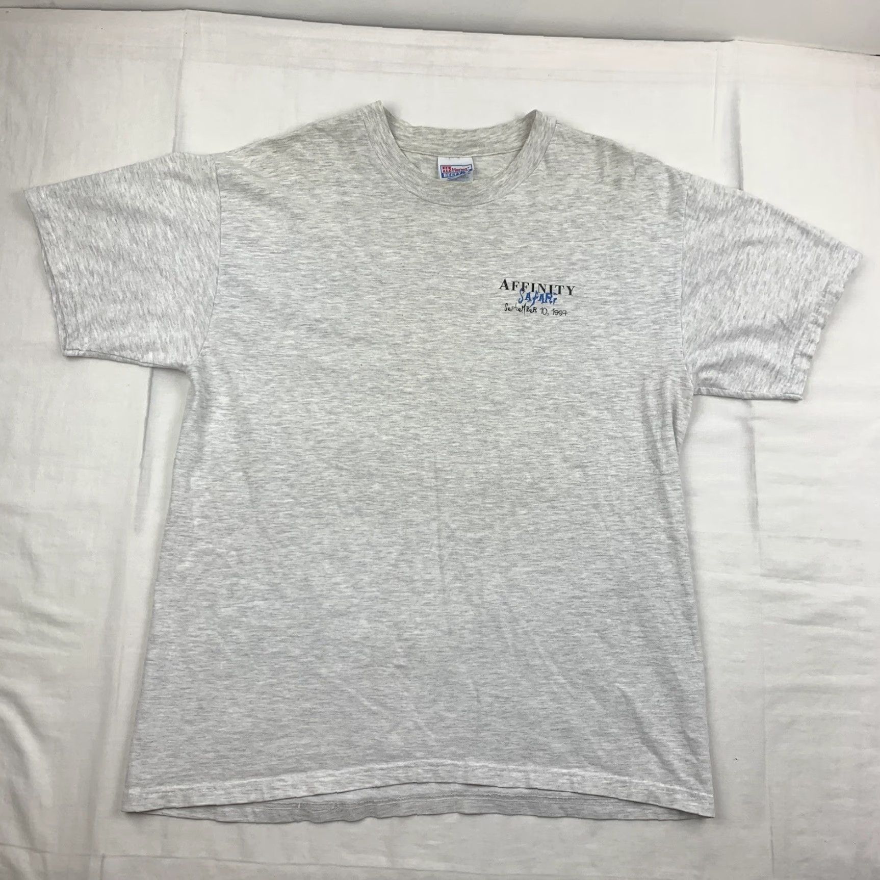 Hanes VINTAGE Hanes Safari T-Shirt Adult Large Gray Animals 90s Outdoor Obscure Mens Size US L / EU 52-54 / 3 - 5 Thumbnail
