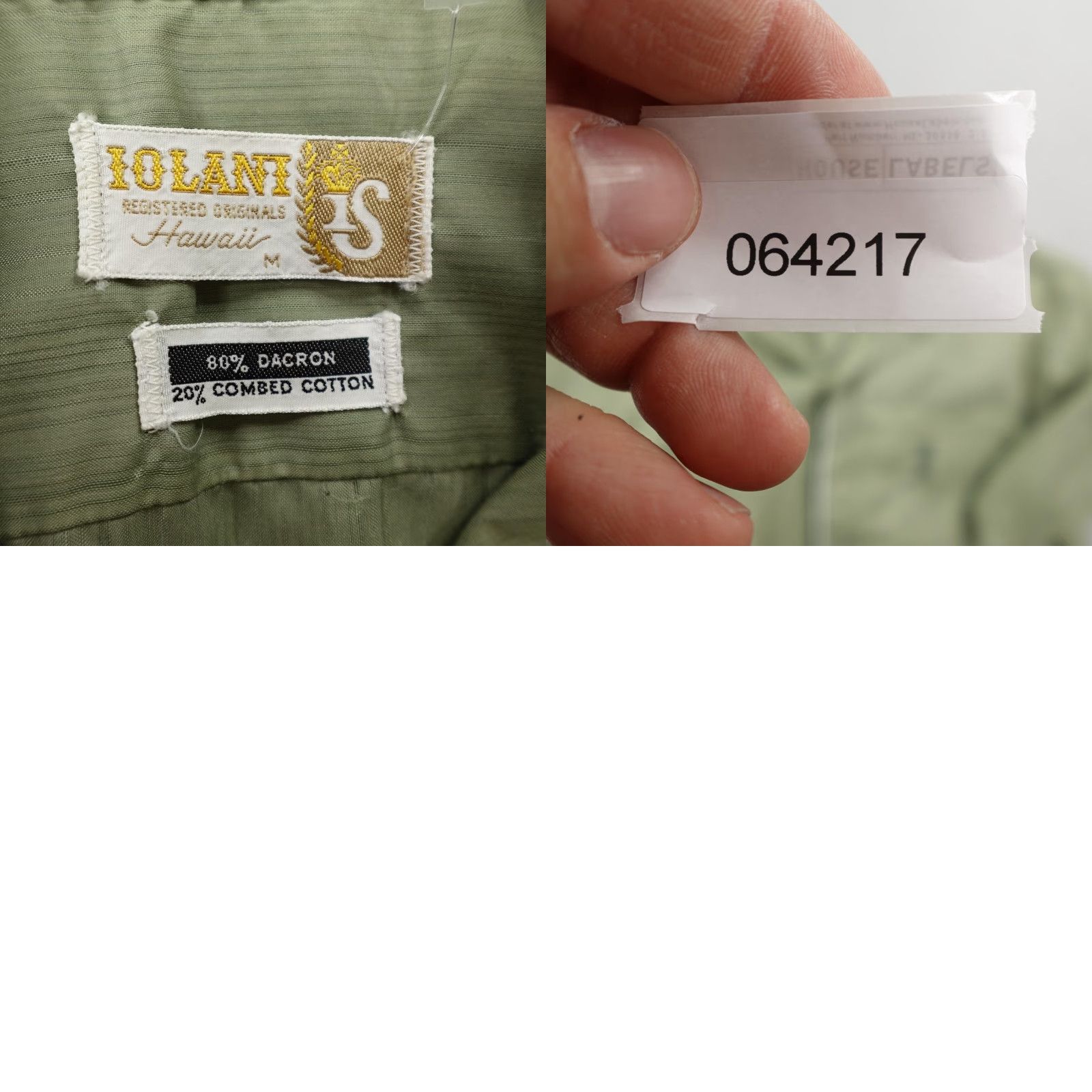 IOLANI Vintage Iolani Shirt Mens Medium Green Hawaiian Button Up Camp Aloha Tiki 60s Size US M / EU 48-50 / 2 - 8 Thumbnail