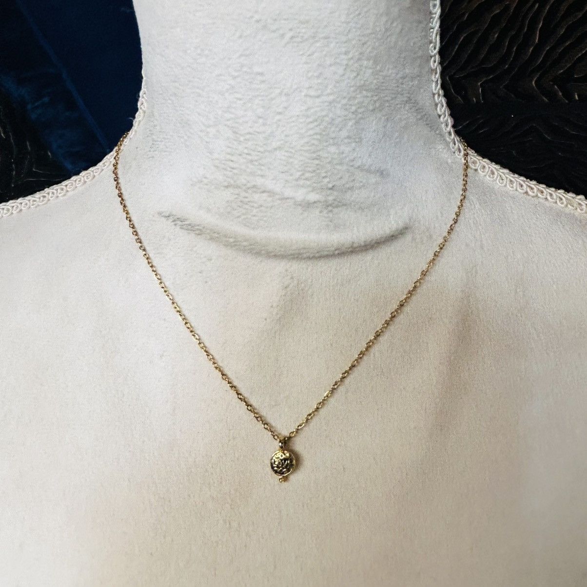 Handmade Handcrafted dual sided “LOVE” gold pendant on chain necklace Size ONE SIZE - 4 Thumbnail