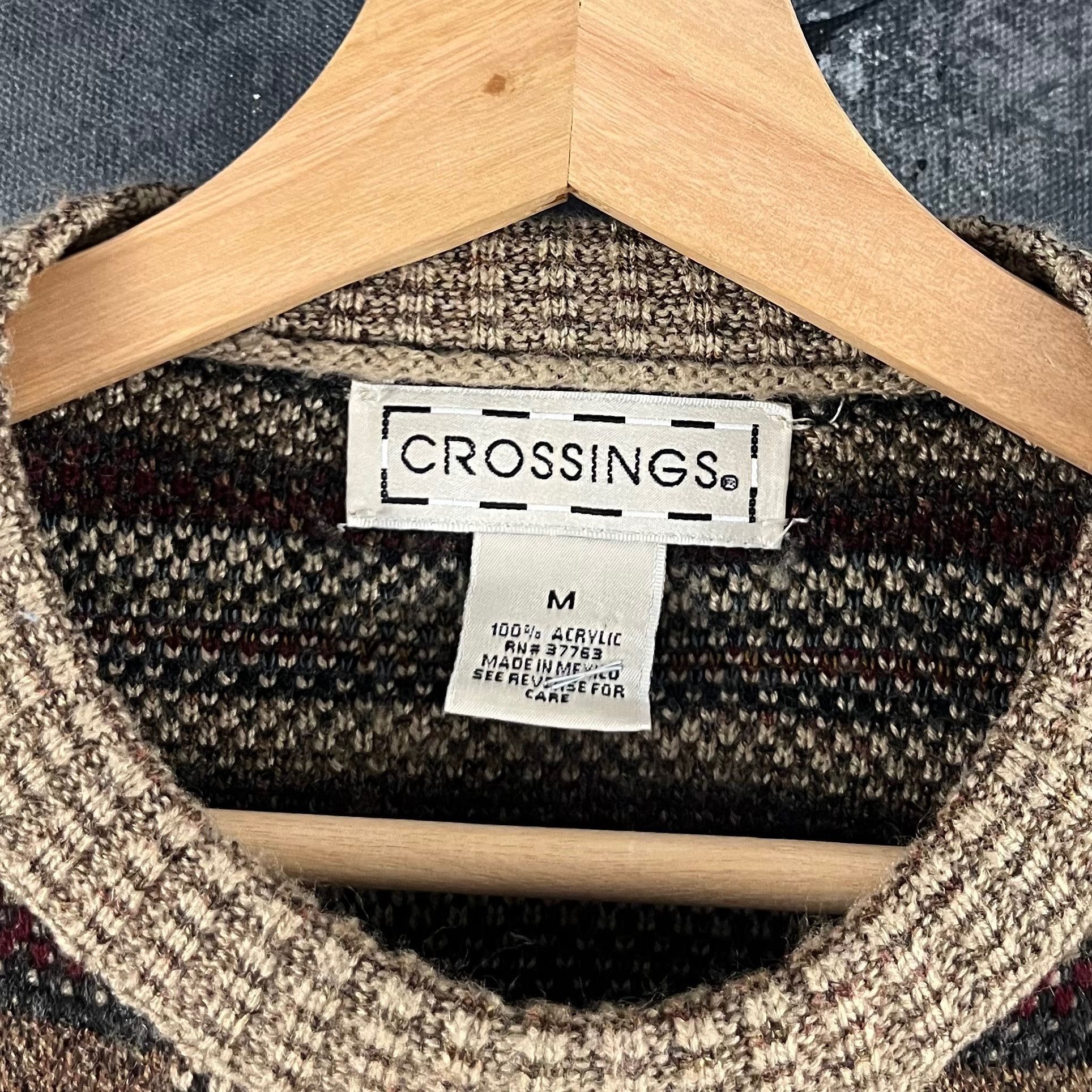 Vintage Vintage 90’s Crossings geometric sweater Size US M / EU 48-50 / 2 - 3 Thumbnail