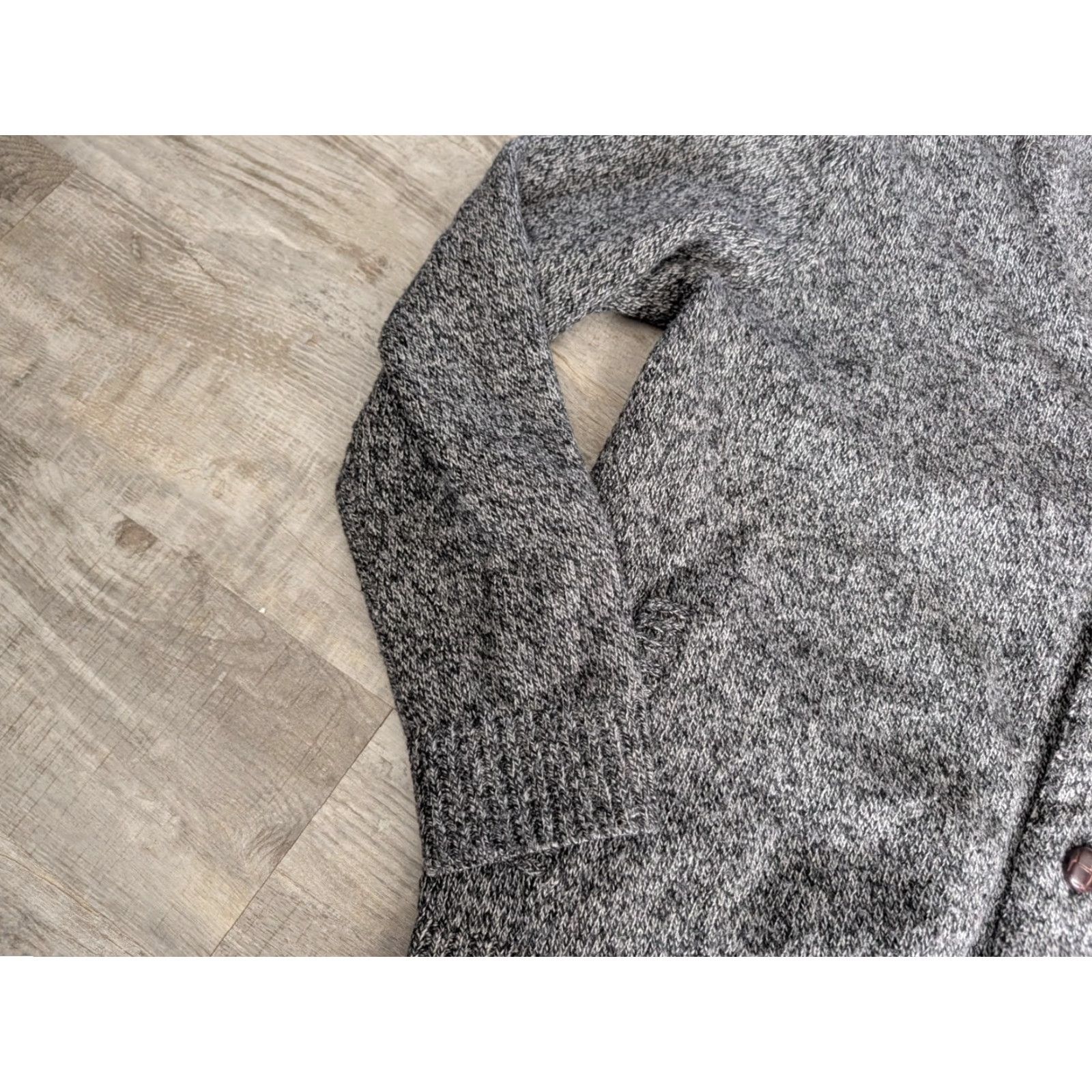 Eddie Bauer Eddie Bauer Mens Cardigan Sweater Shawl Collar Button Front Knit Gray L Wool Blend Size US L / EU 52-54 / 3 - 4 Thumbnail