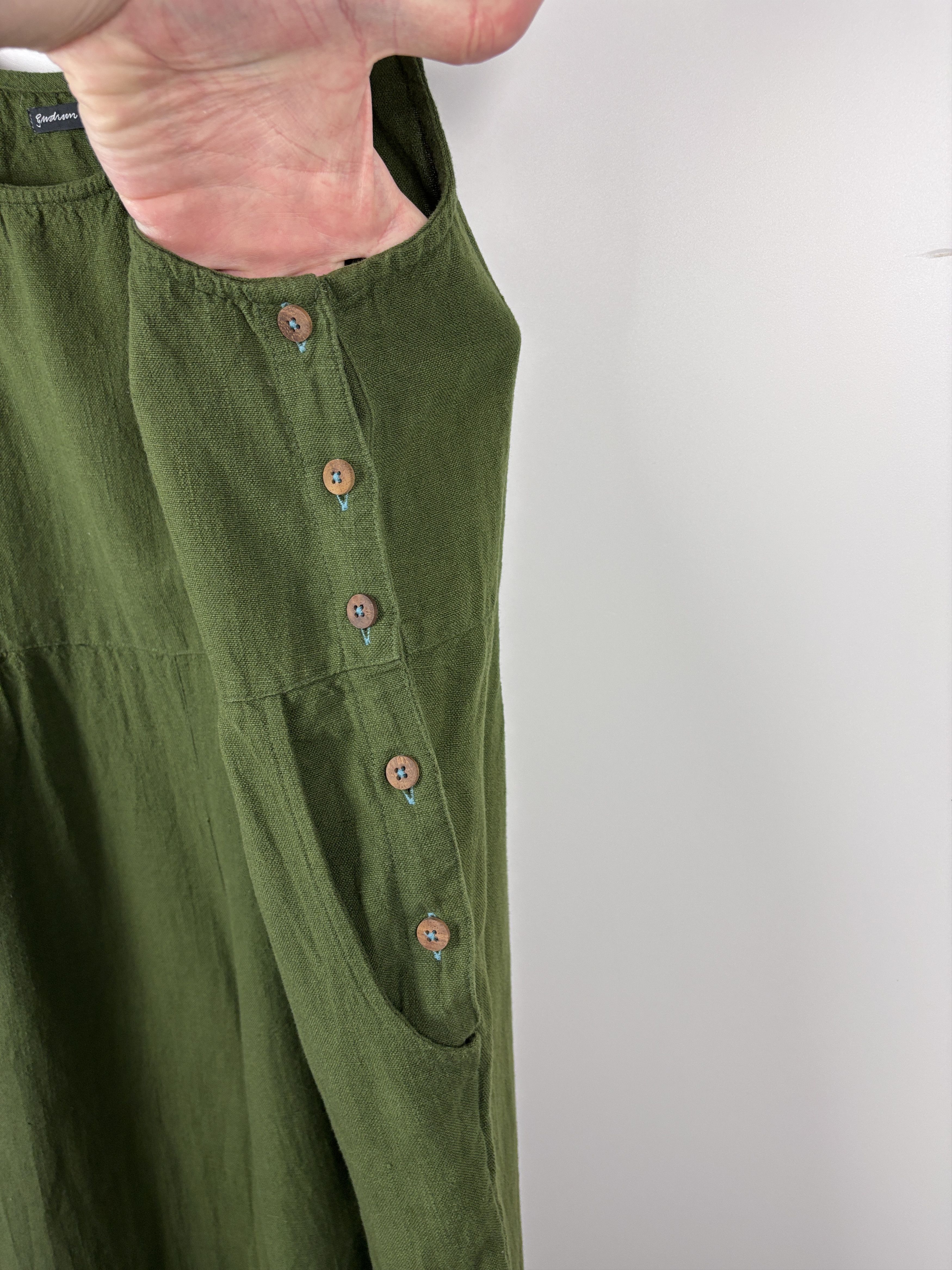 Gudrun Sjoden Gudrun Sjoden Dungaree Jumpsuit Overalls Cotton Linen M Size 30" / US 8 / IT 44 - 5 Thumbnail