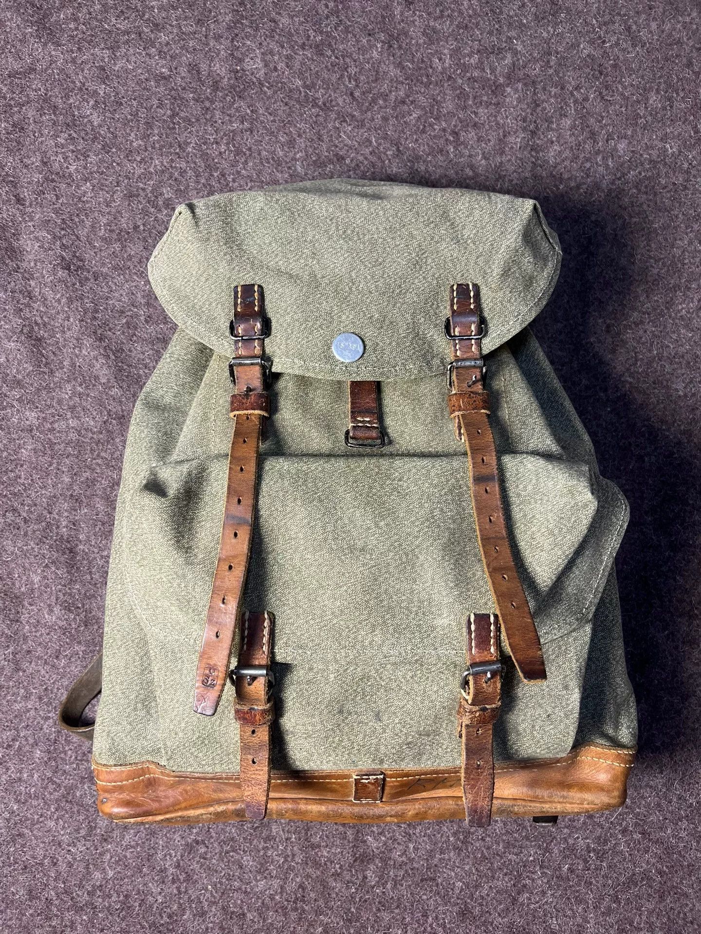 Vintage Swiss 1952 Military Pepper Salt Backpack Size ONE SIZE - 1 Thumbnail