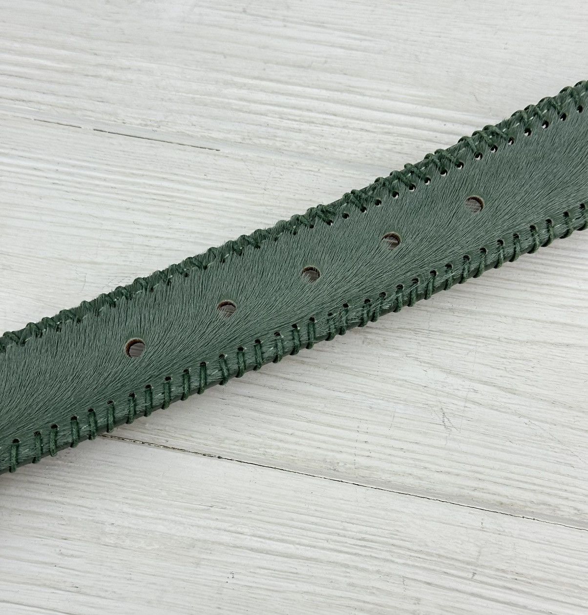 Ralph Lauren Ralph Gladen Genuine Leather Green Belt 100 cm Made in Italy Size ONE SIZE - 7 Thumbnail