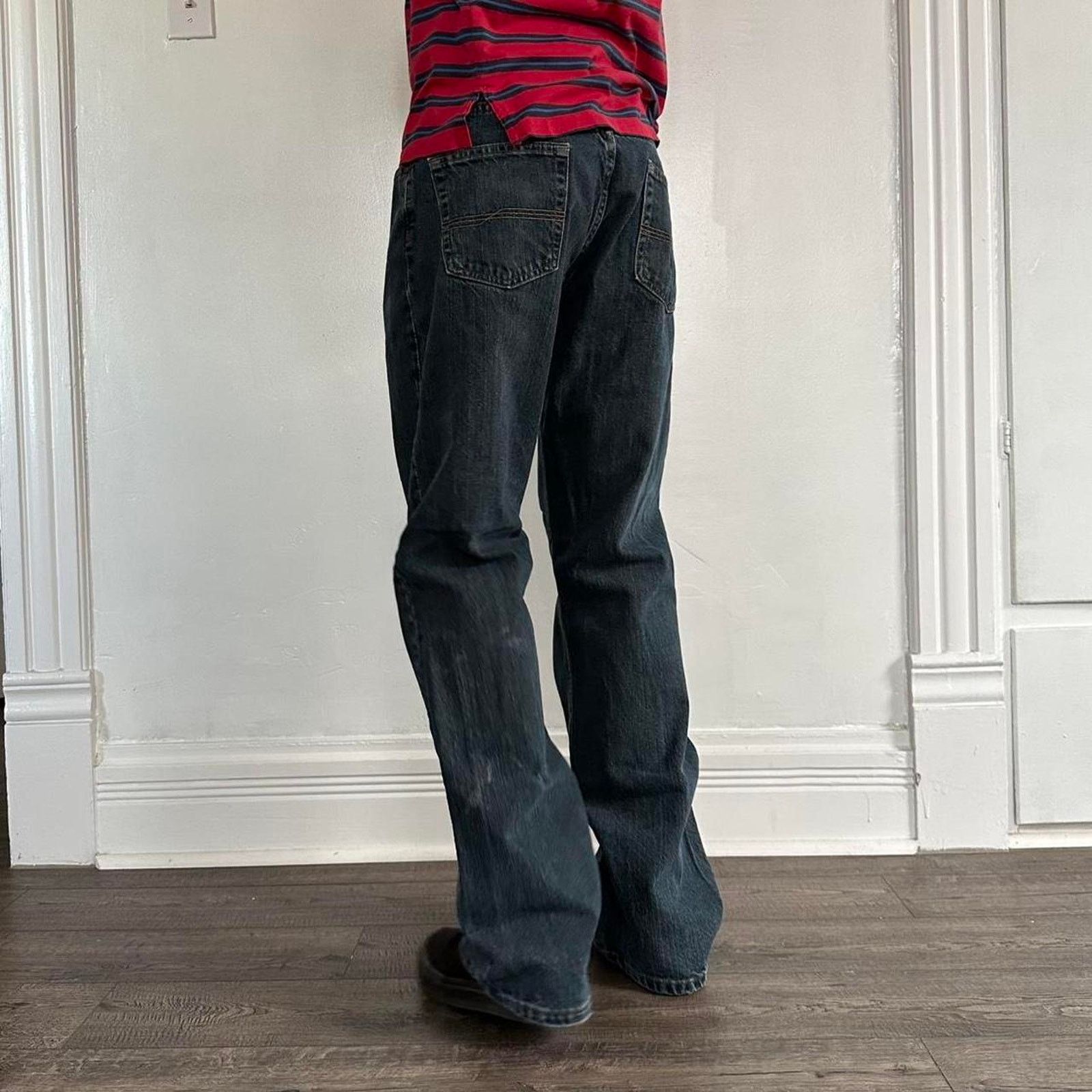 Vintage Vintage y2k 00s Blue Indigo Relaxed Straight Boot Denim Jean Size US 30 / EU 46 - 3 Thumbnail