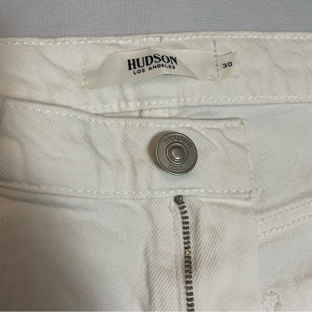 Hudson NWT New $195 Hudson White Bettie Taper High Rise Jeans Size Size 30" / US 8 / IT 44 - 7 Thumbnail