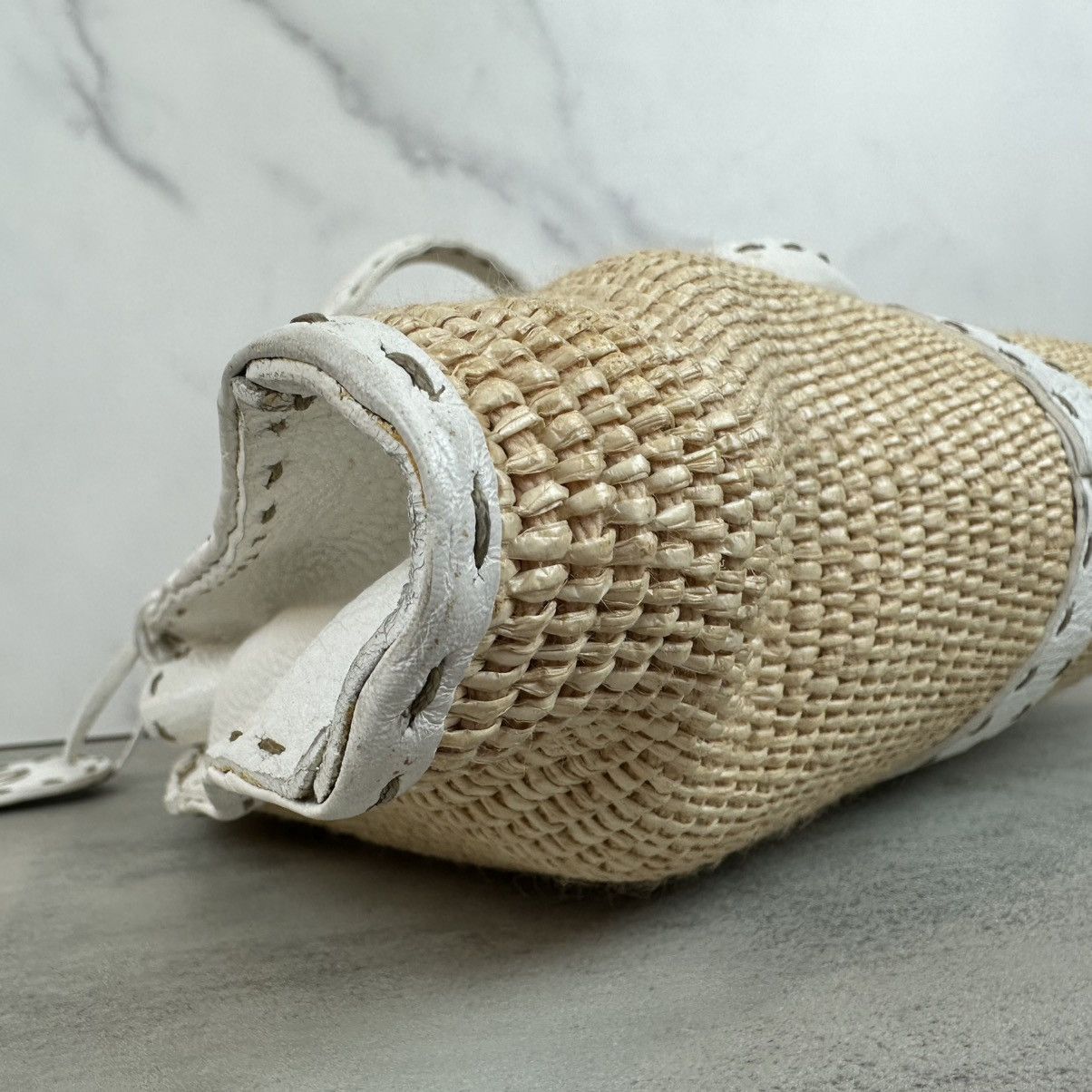 Fendi Fendi Small Raffia Selleria Trapezio Hobo Bag Size ONE SIZE - 14 Thumbnail