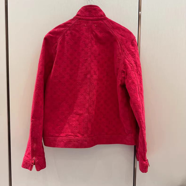 Louis Vuitton Louis Vuitton Red Denim Jacket Size US M / EU 48-50 / 2 - 2 Thumbnail