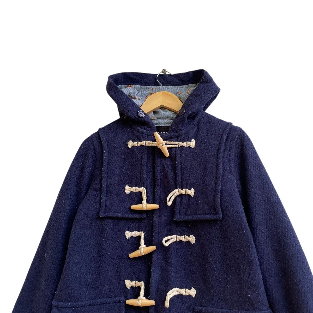 Japanese Brand × Ne-Net × Vintage 💥Vintage Ne Net Monogram Lining Hooded Toggles Button Jacket Size US M / EU 48-50 / 2 - 4 Thumbnail