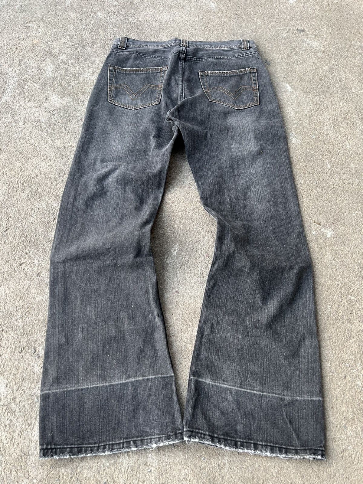 Japanese Brand If6Was9 Style // Vintage Freebeat Diag Patched Flared Pants Size US 33 - 6 Thumbnail