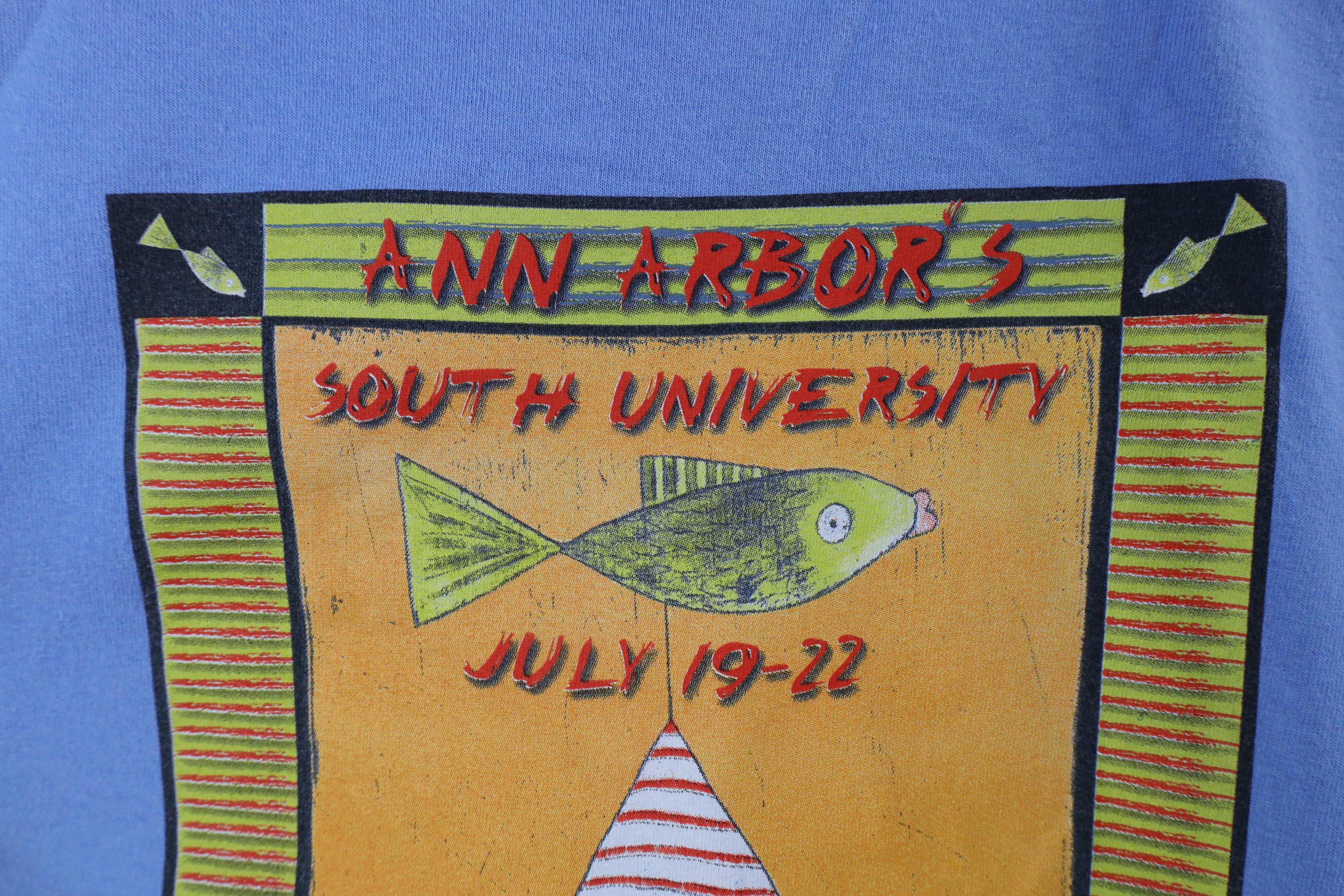 Vintage Vintage Y2K 2006 Spell Out Ann Arbor Art Fair T-Shirt Blue Size US M / EU 48-50 / 2 - 6 Thumbnail