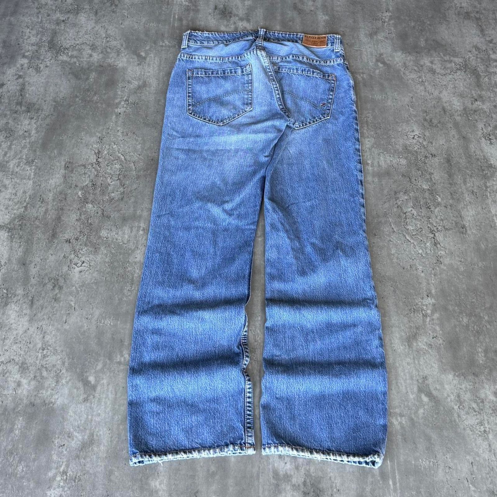 Japanese Brand × Tommy Hilfiger × Vintage Vintage Y2K Tommy Hilfiger Embroidered Baggy Opium Jeans Size US 35 - 1 Thumbnail