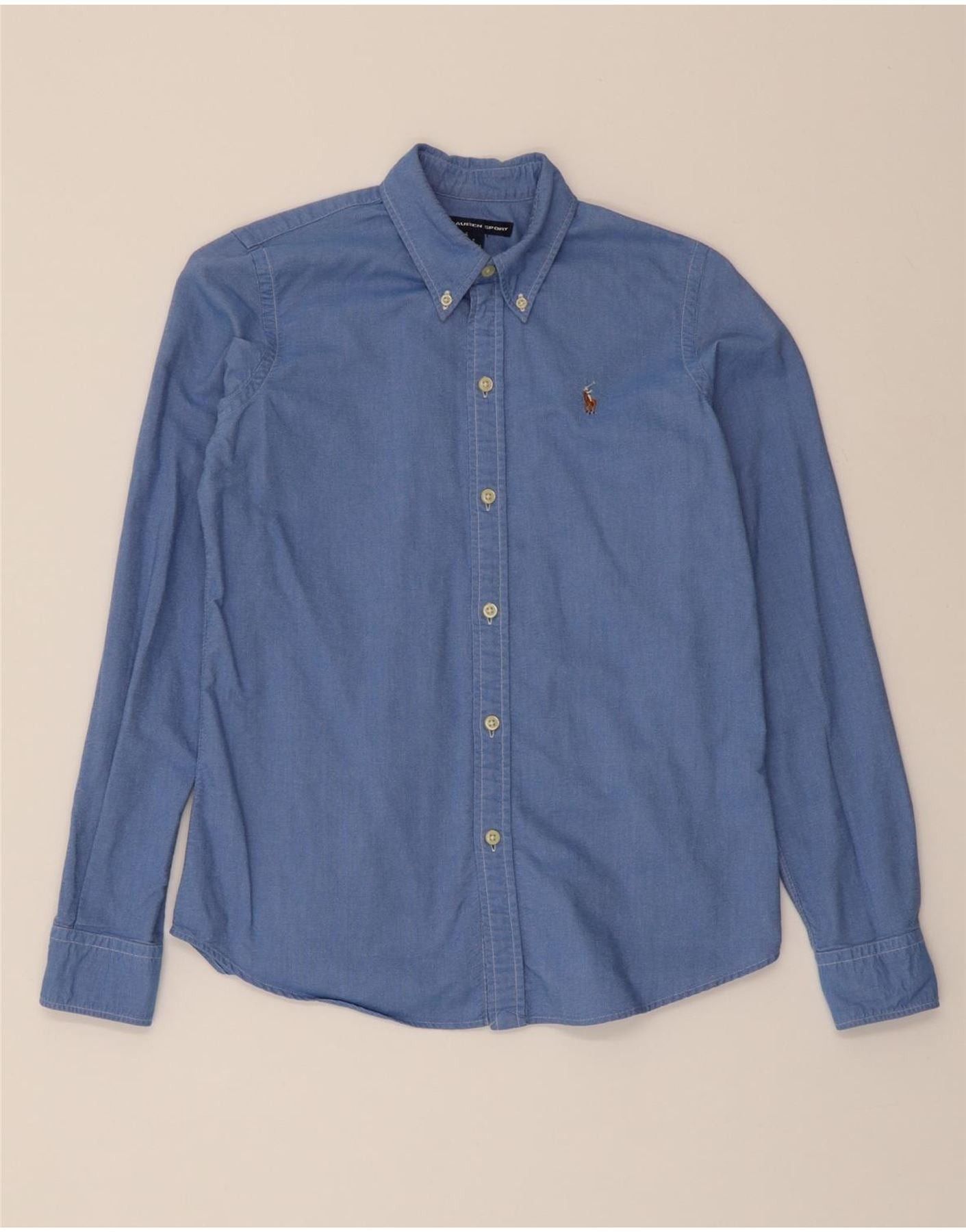 Ralph Lauren Womens Longline Shirt US 4 Small Blue Cotton Size XS / US 0-2 / IT 36-38 - 1 Thumbnail