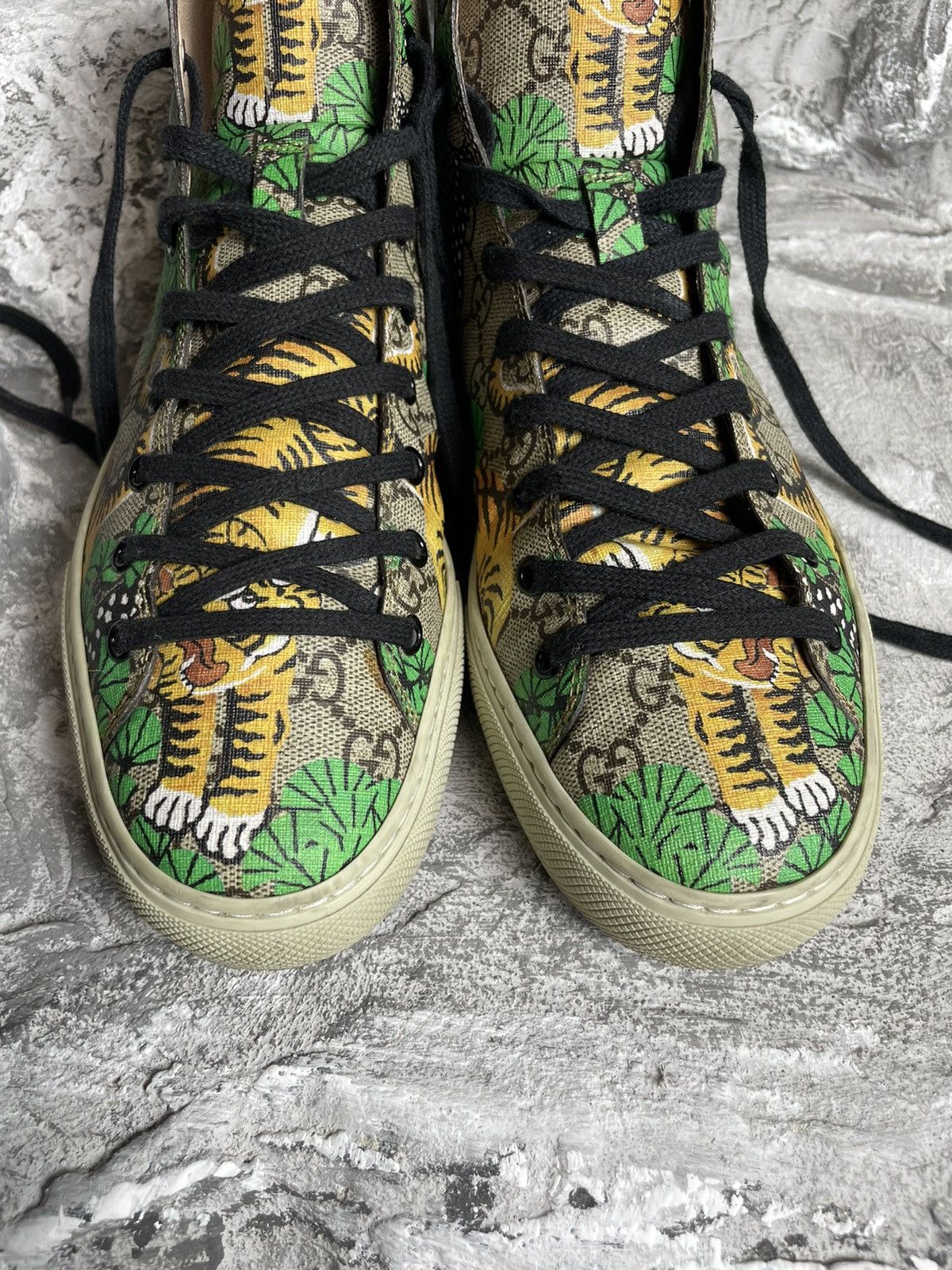 Gucci Gucci GG Supreme Bengal Tiger Hi Top Sneakers Size 8G Size US 8 / EU 41 - 7 Thumbnail