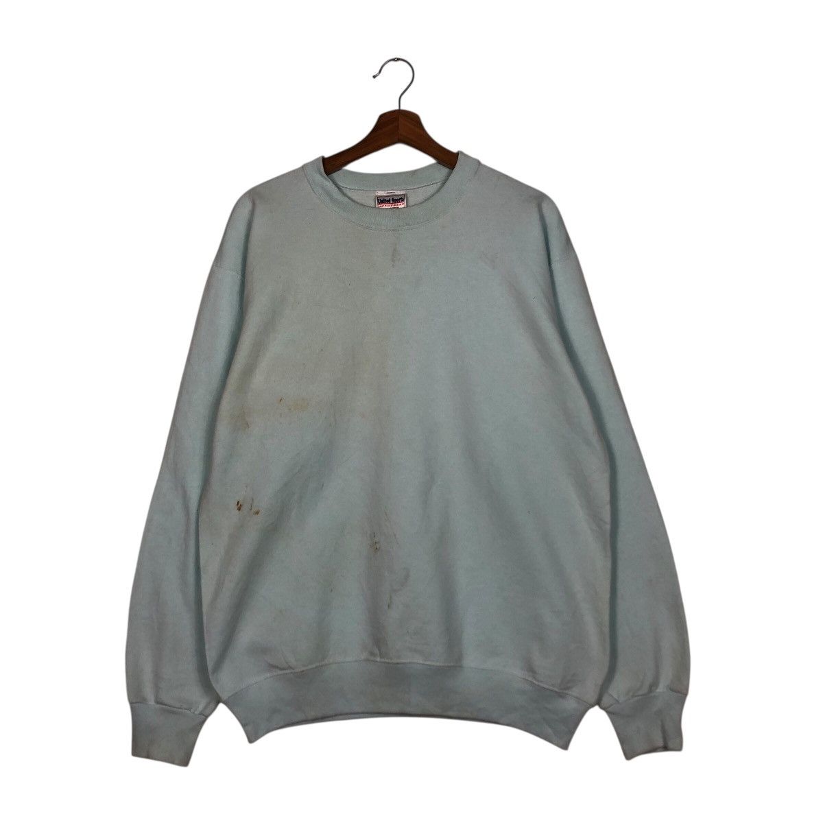 Vintage 📌Vintage Plain Sweatshirt United Sports Wear Size US L / EU 52-54 / 3 - 2 Thumbnail