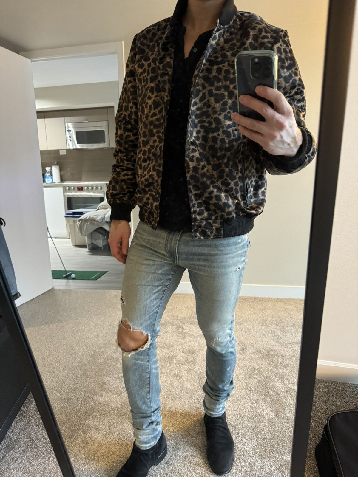 Other UK Leopard Bomber Size US L / EU 52-54 / 3 - 3 Thumbnail