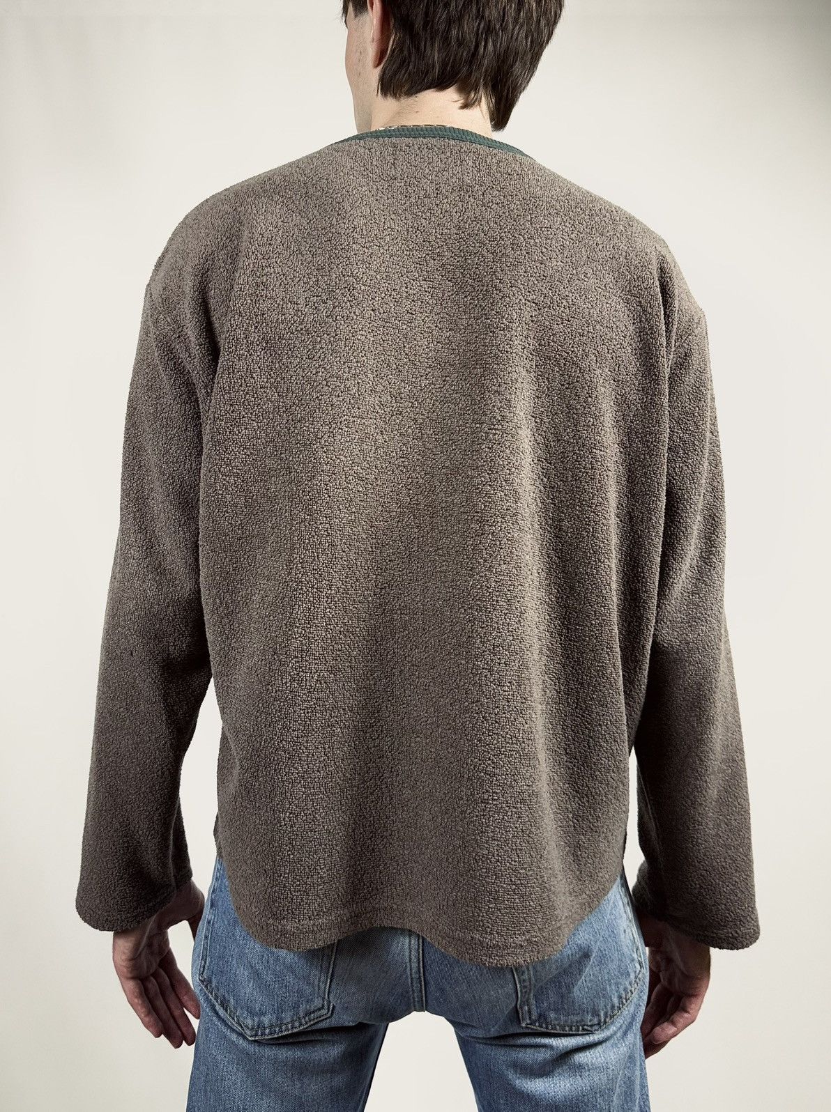 Diesel × Vintage 90s Vintage Diesel Rubber Logo Towel Knit Jumper Size US L / EU 52-54 / 3 - 3 Thumbnail