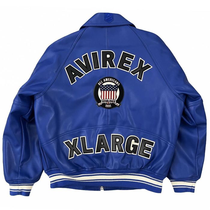 Avirex Avirex x X-LARGE Leather Varsity Jacket | Grailed