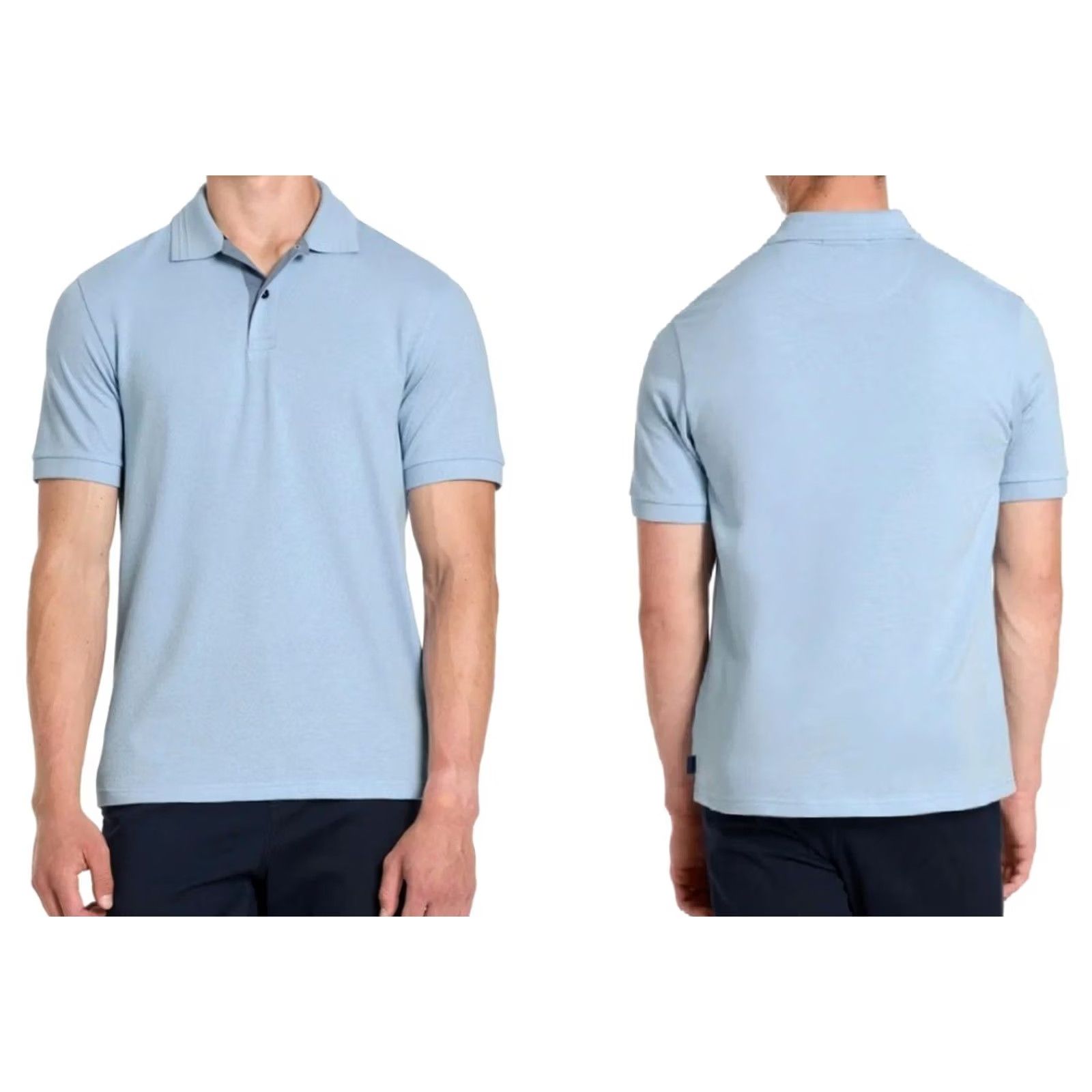 Scotch & Soda Scotch & Soda Polo Men Jacquard Cotton Polyester Blue L Short Sleeve Collared 27.5" Shoulders to Hem Orange XL? Size US L / EU 52-54 / 3 - 4 Thumbnail
