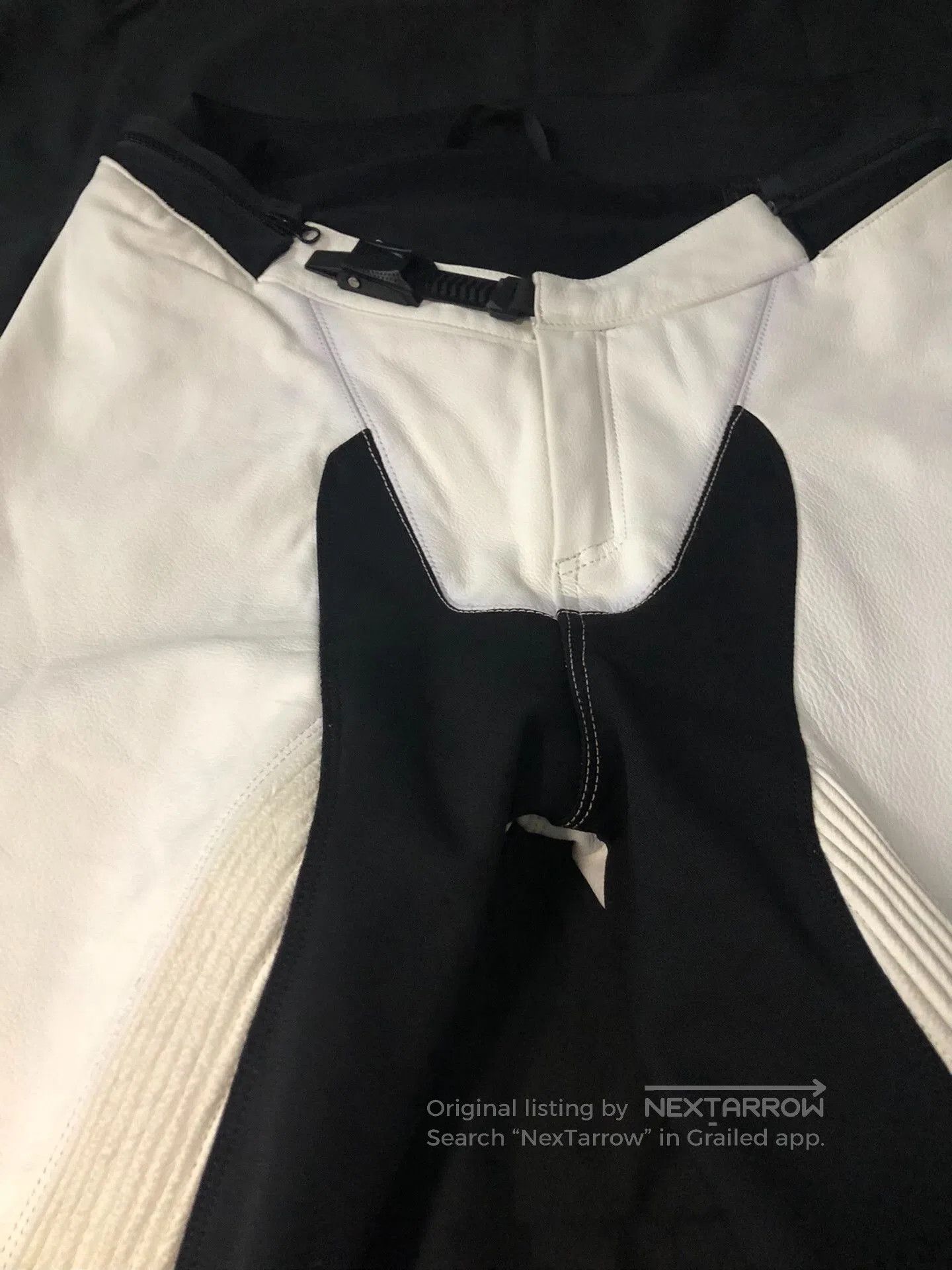 Vintage Vintage White Motorcycle Leather Pants. Size US 28 / EU 44 - 3 Thumbnail