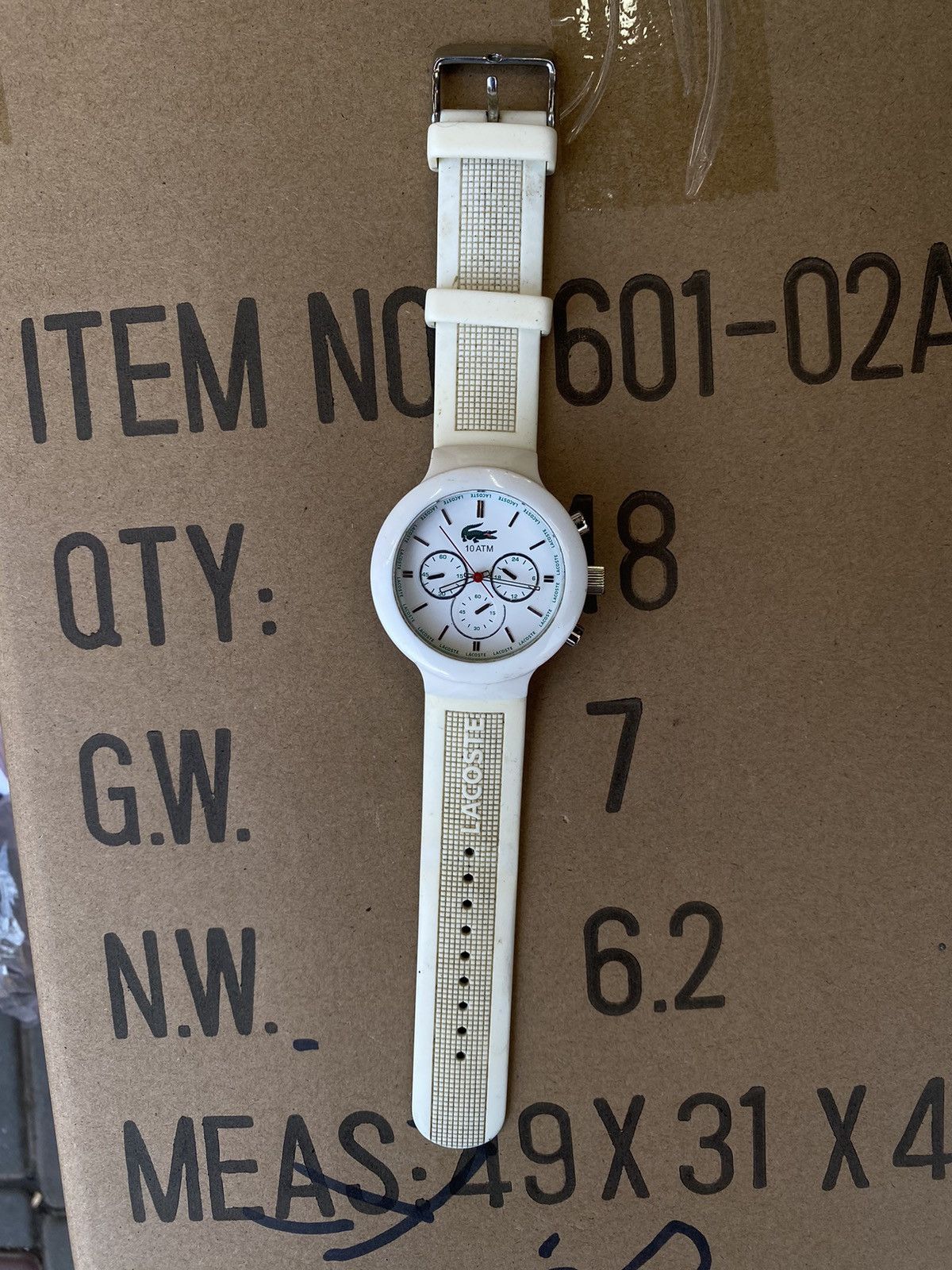 Japanese Brand × Lacoste × Vintage Lacoste White Chronograph 10ATM - Japanese Brand Size ONE SIZE - 1 Thumbnail