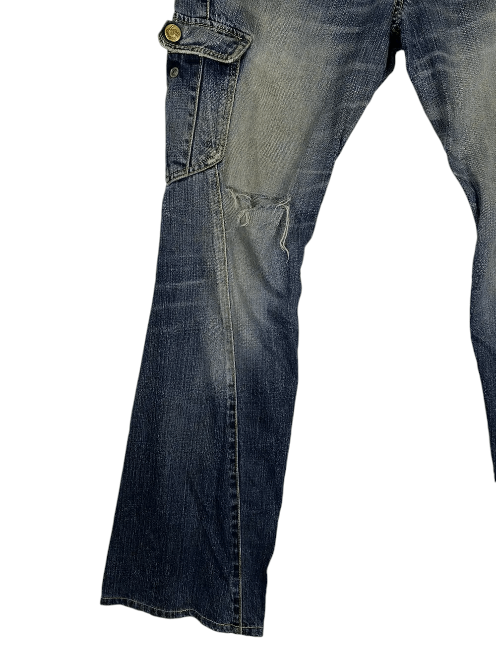 Lee × Vintage Vintage Lee Raider Distressed Denim Cargo Size US 38 / EU 54 - 9 Thumbnail