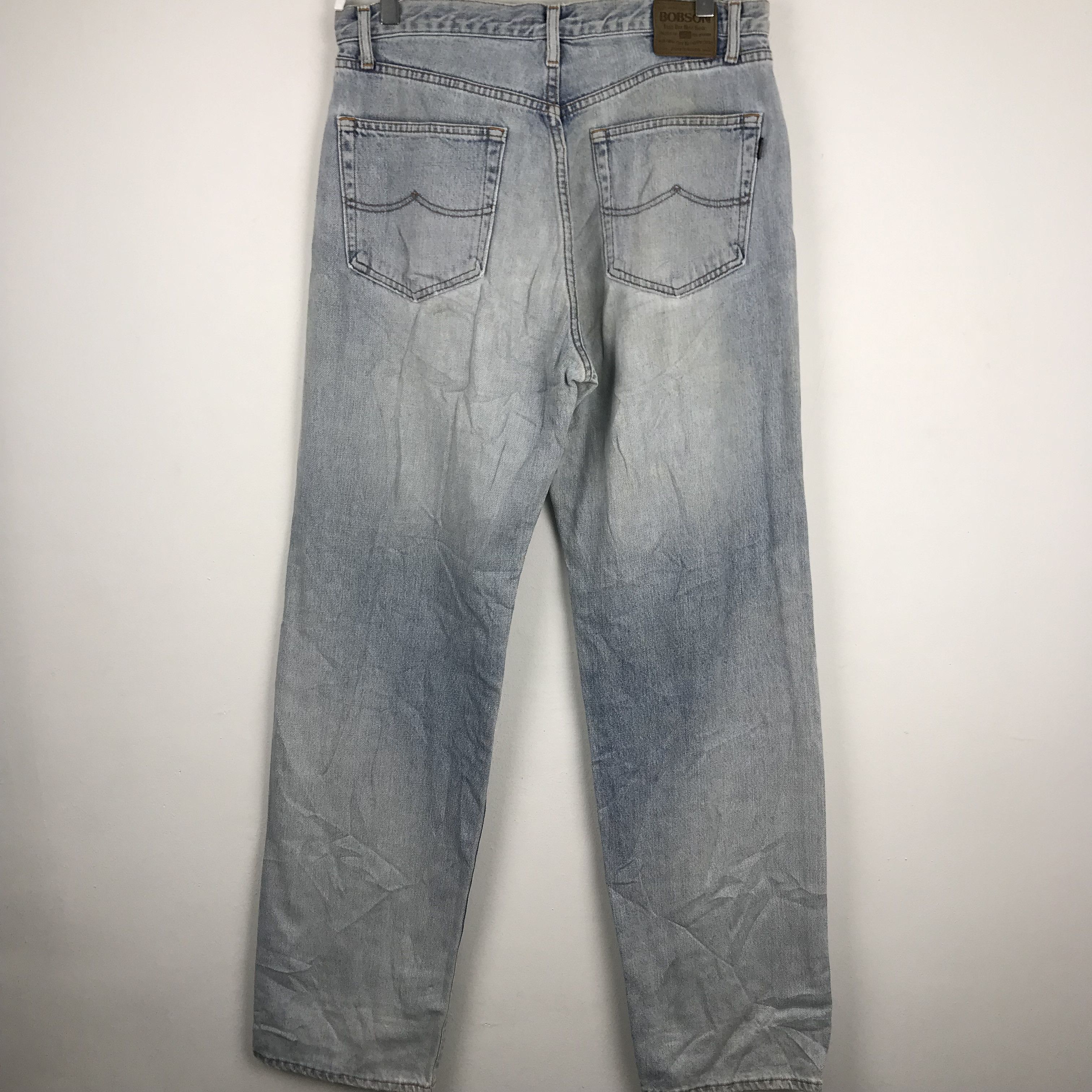 Japanese Brand X224 VTG BOBSON RIPPED FADED JEANS KURT COBAIN STYLE Size US 34 / EU 50 - 3 Thumbnail