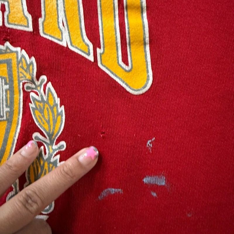 Vintage Vintage Red Harvard Painted Crew Neck Size US L / EU 52-54 / 3 - 2 Thumbnail