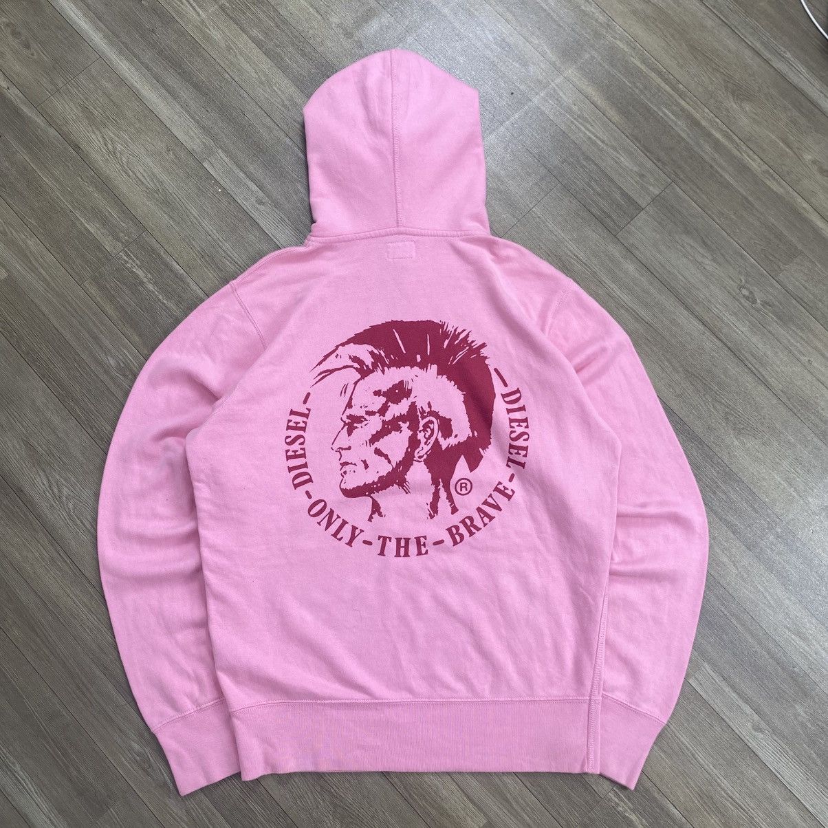 Diesel 2000s Diesel Punk But A Im Shouting Pink Hoodie Size US M / EU 48-50 / 2 - 1 Thumbnail