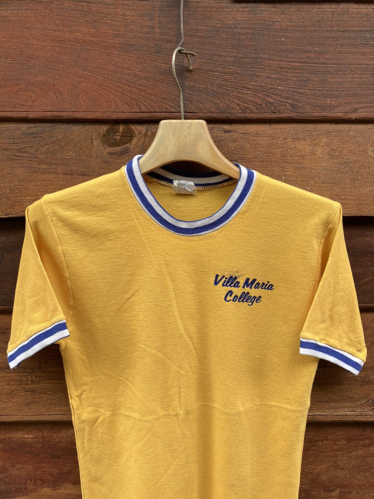 Vintage VINTAGE 60s/70s VELVA SHEEN Villa Maria College Ringer Size US M / EU 48-50 / 2 - 2 Thumbnail
