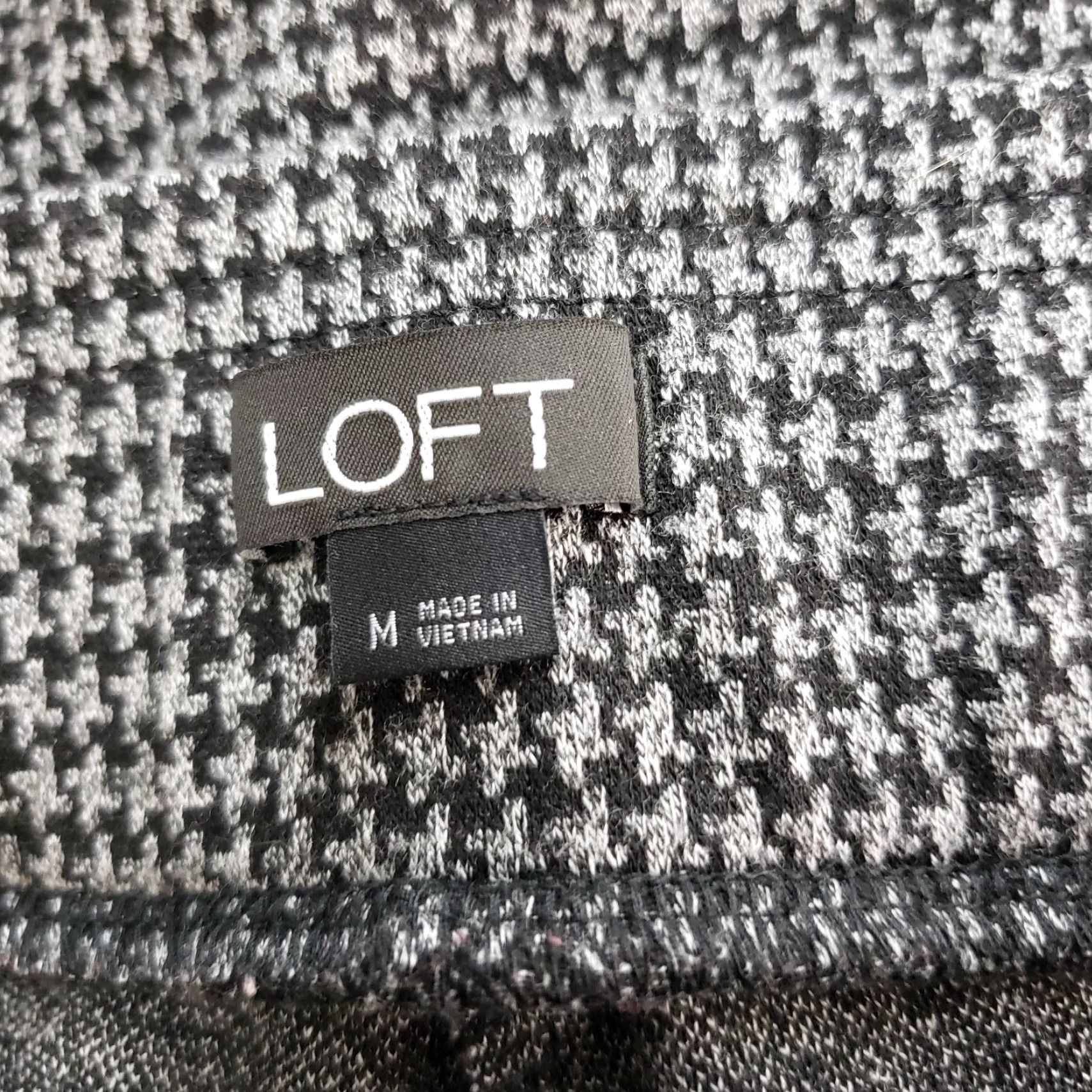 Ann Taylor Ann Taylor LOFT Womens Pants Sz Medium Black Gray High Rise Pull On Skinny Knit Size 32" / US 10 / IT 46 - 7 Thumbnail