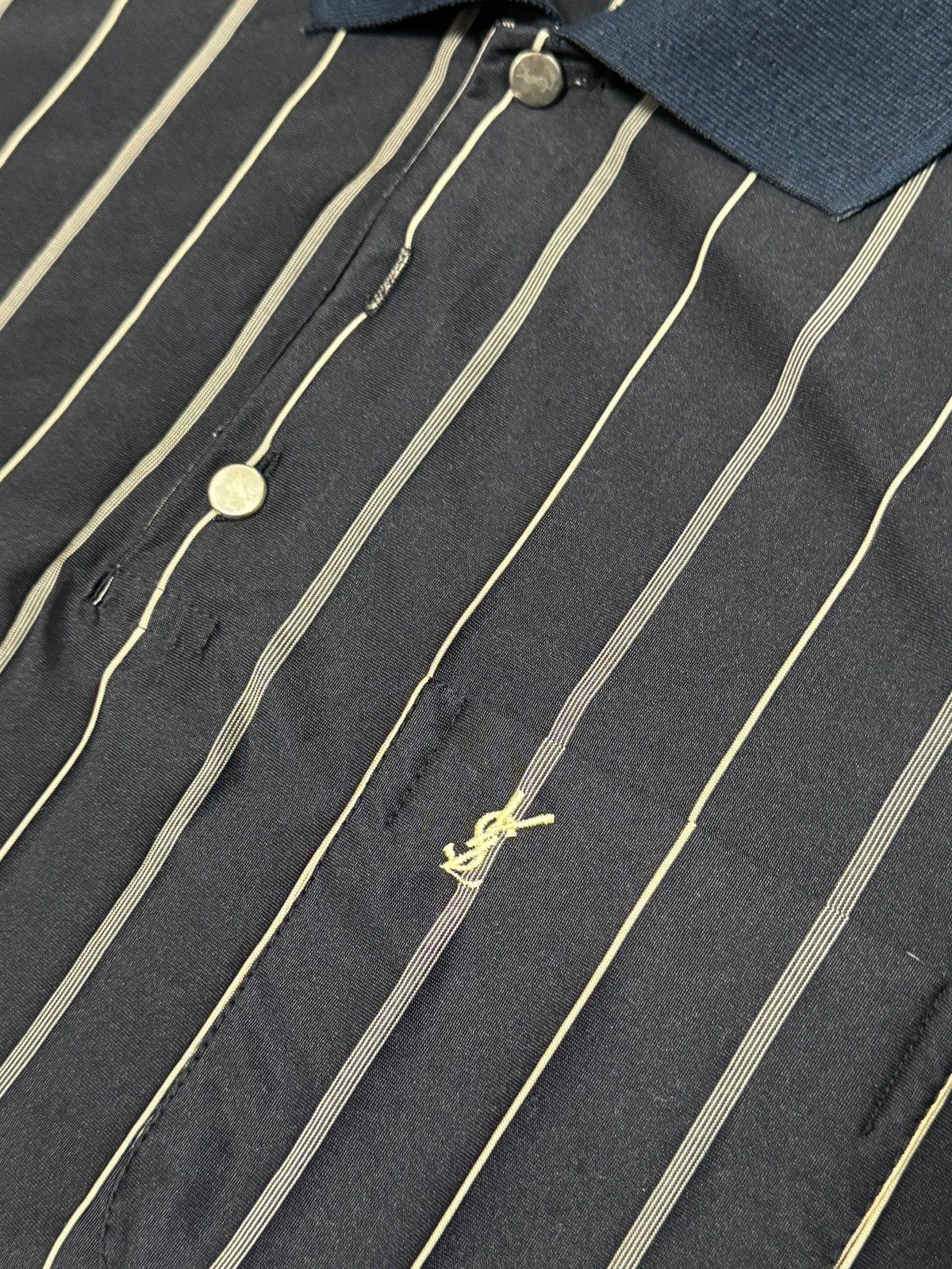 Yves Saint Laurent Vintage Yves Saint Laurent YSL Silk Polo Shirt Size US XL / EU 56 / 4 - 7 Thumbnail