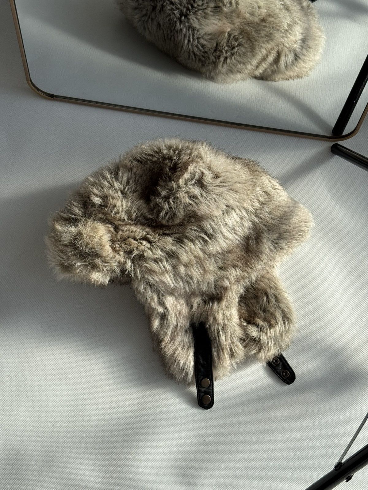 Japanese Brand Vintage Mask Fuzzy Faux Fur Trapper Ushanka Hat OS Size ONE SIZE - 3 Thumbnail