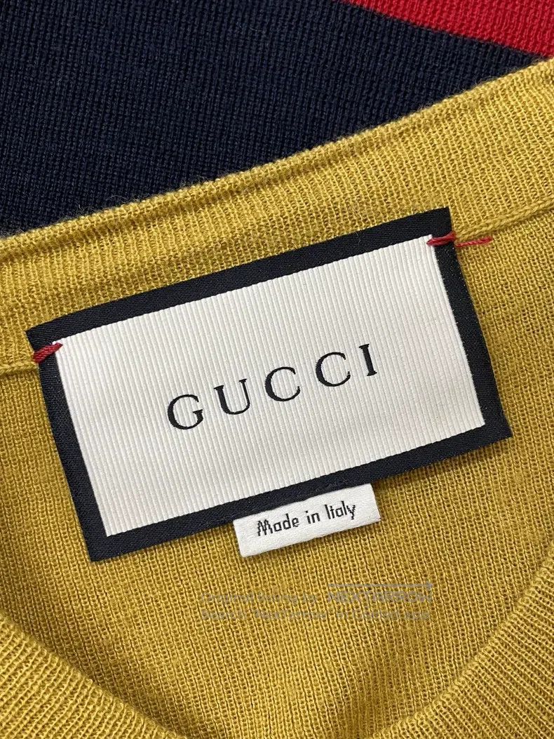 Gucci Gucci Yellow lace striped short sleeves Size S / US 4 / IT 40 - 4 Thumbnail