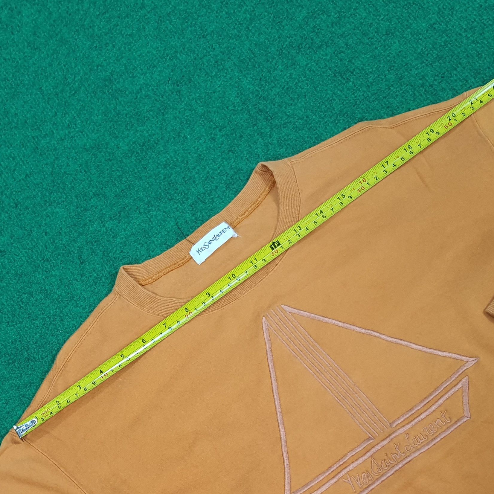 Vintage × Yves Saint Laurent Vintage Yves Saint Laurent Spell Out Embroidery Tshirt Size US L / EU 52-54 / 3 - 7 Thumbnail
