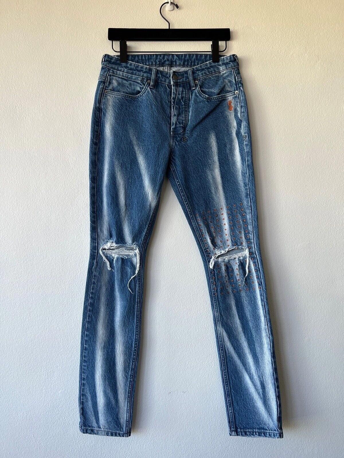 Ksubi new Ksubi mens denim jean 32 Van Winkle blue trashed kaos Size US 32 / EU 48 - 1 Thumbnail