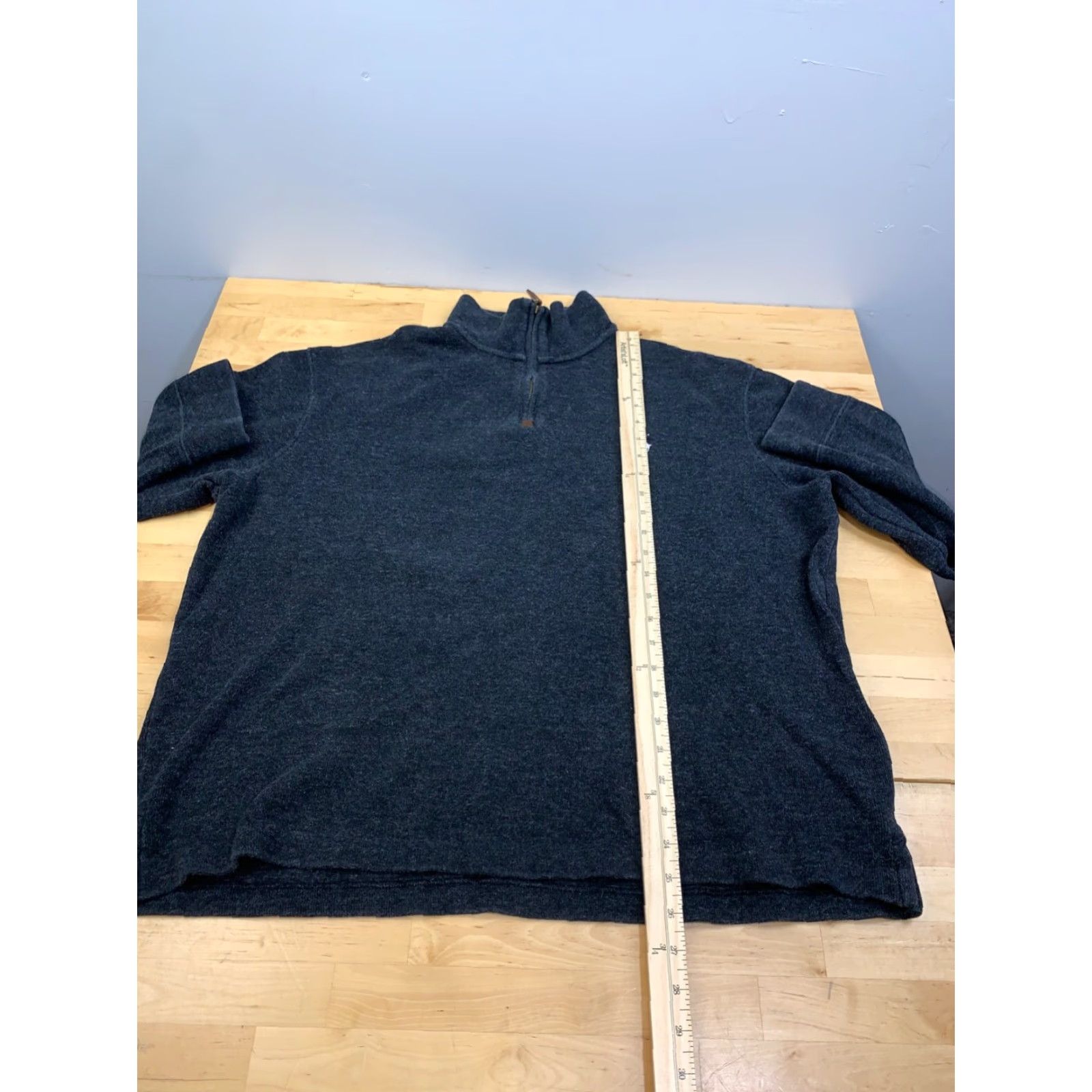 Polo Ralph Lauren Polo Ralph Lauren 1/4 Zip Pullover Sweater Mens XL Charcoal Gray Preppy 11160 Size US XL / EU 56 / 4 - 4 Thumbnail