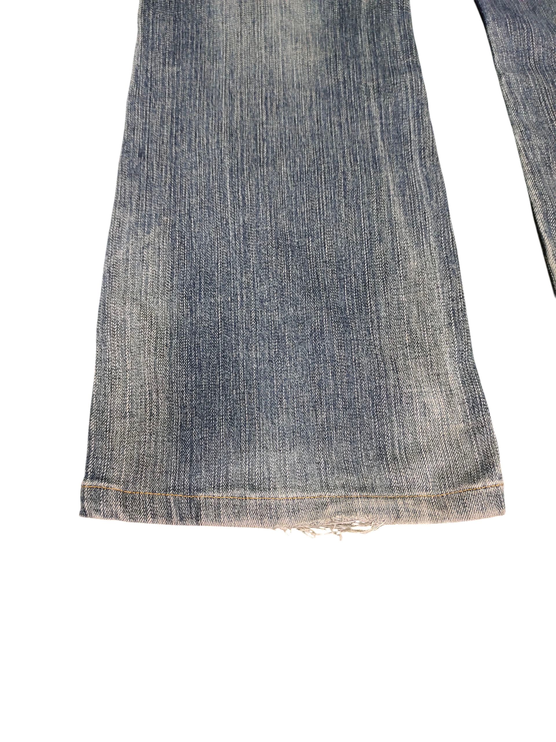 Le Grande Bleu (L.G.B.) Flare Jeans brappers Clawmark Faded Bootcut Low Rise Size US 29 - 7 Thumbnail