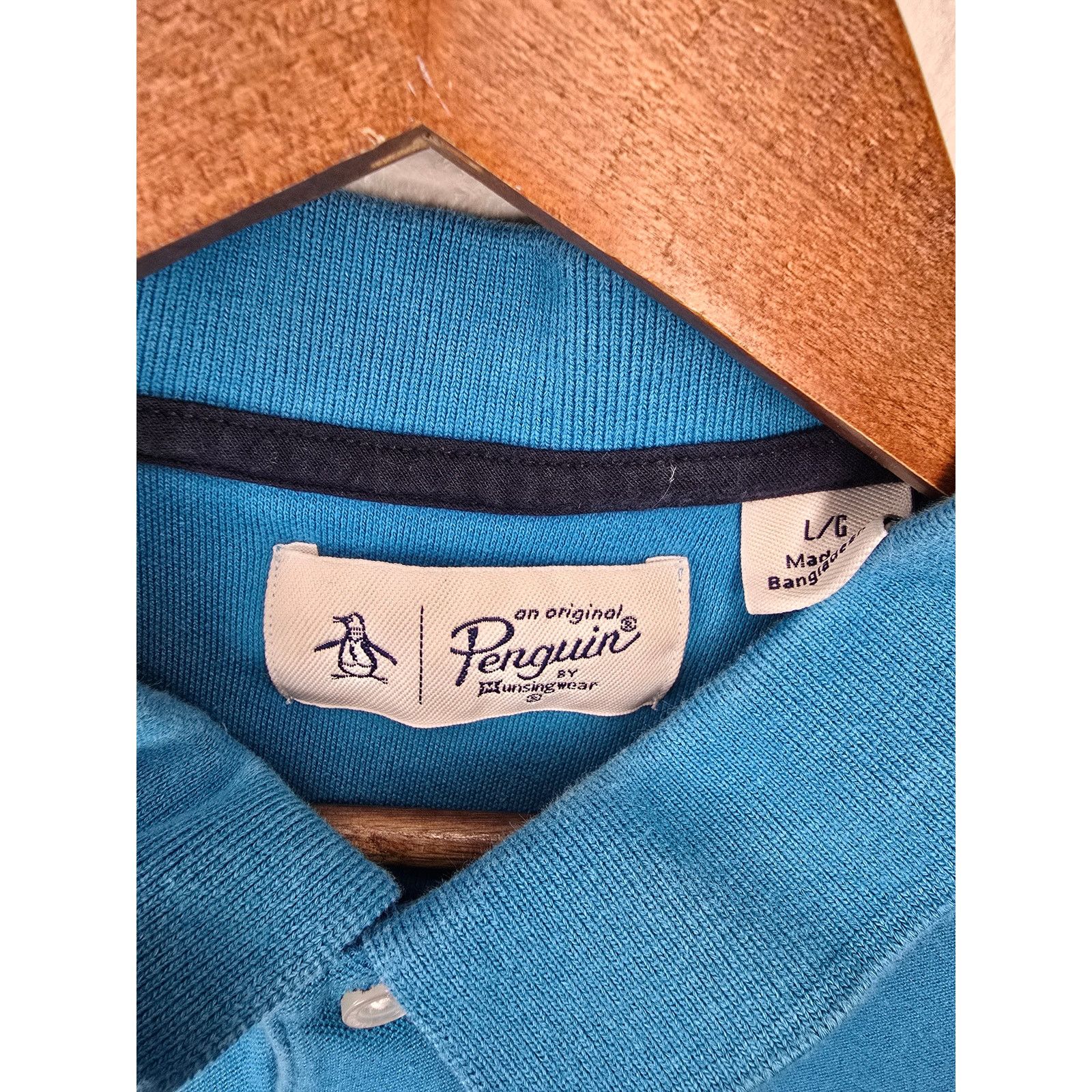 Original Penguin Penguin Polo Youth L Blue Striped Multicolor Collared Shirt Size L / US 10 / IT 46 - 5 Thumbnail