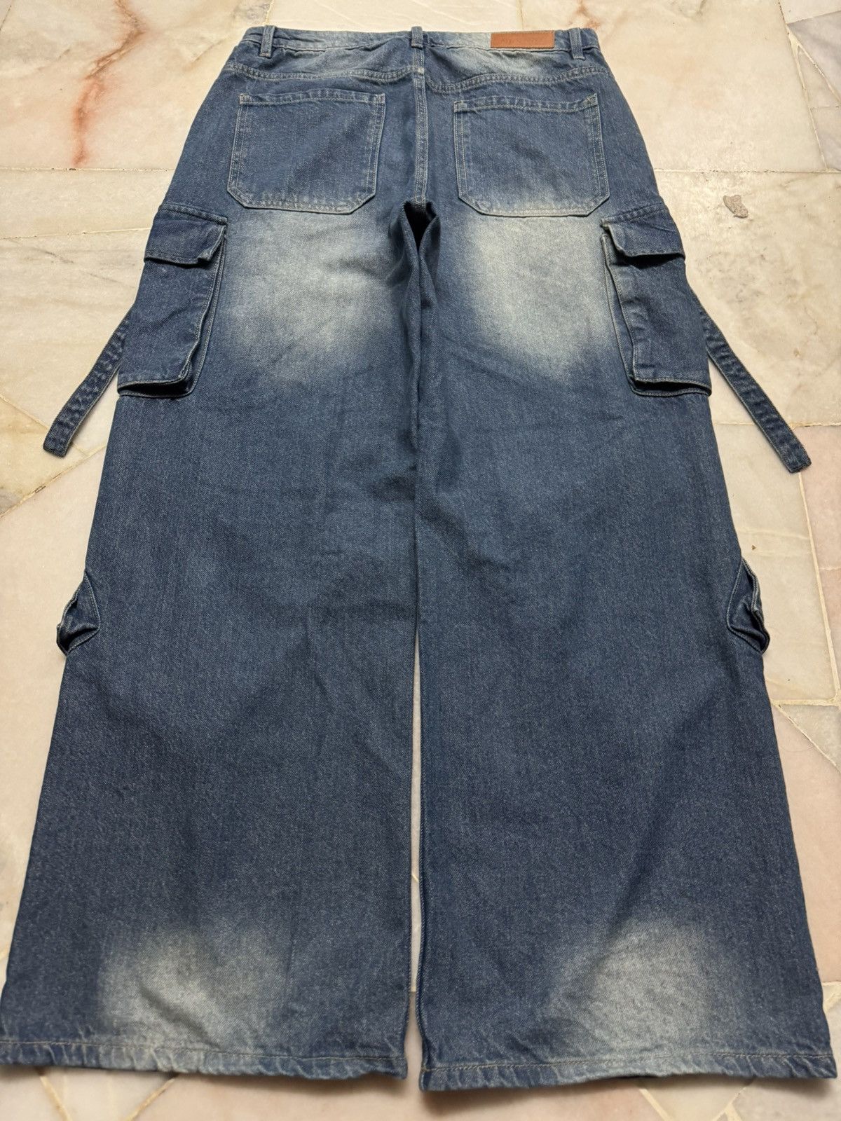 20471120 💥Insane Baggy💥NJ SUPER BAGGY POCKET BUSHPANTS BLEACH DENIM Size US 32 / EU 48 - 11 Thumbnail