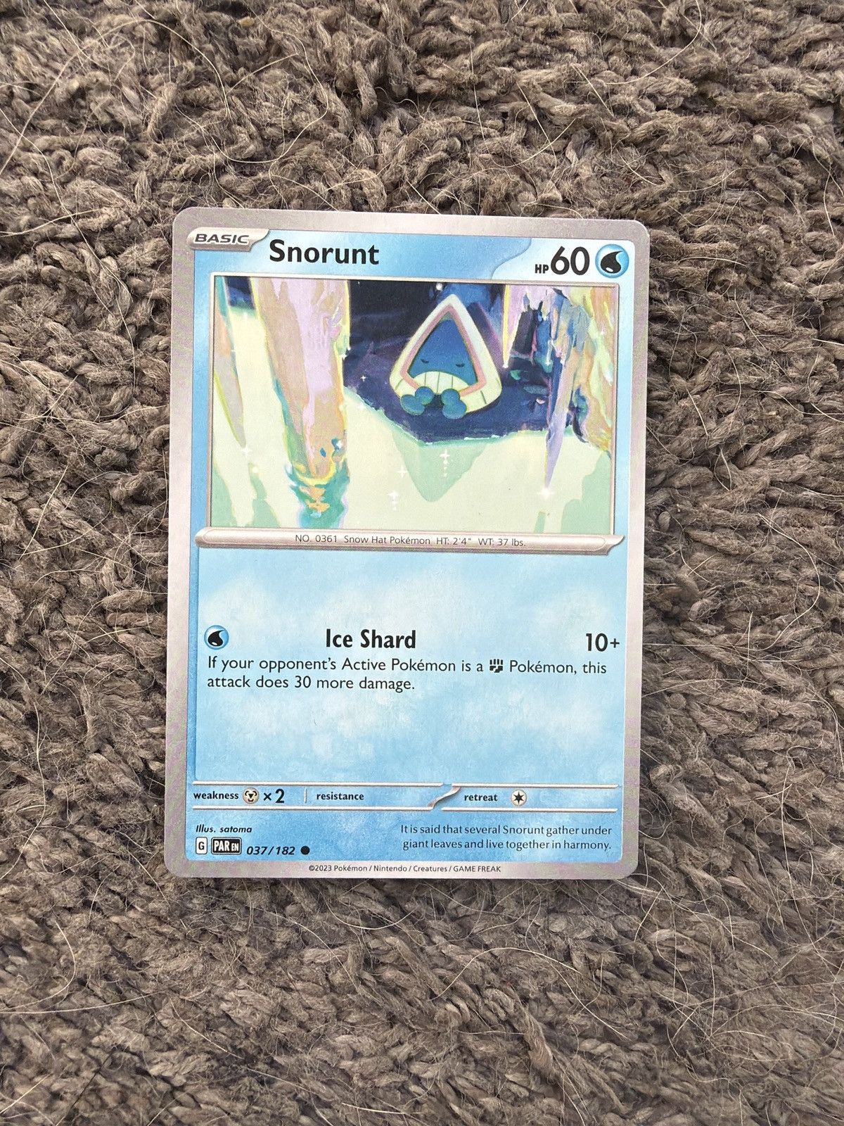 Pokemon 2023 Pokémon Snorunt Basic Card Size ONE SIZE - 1 Thumbnail