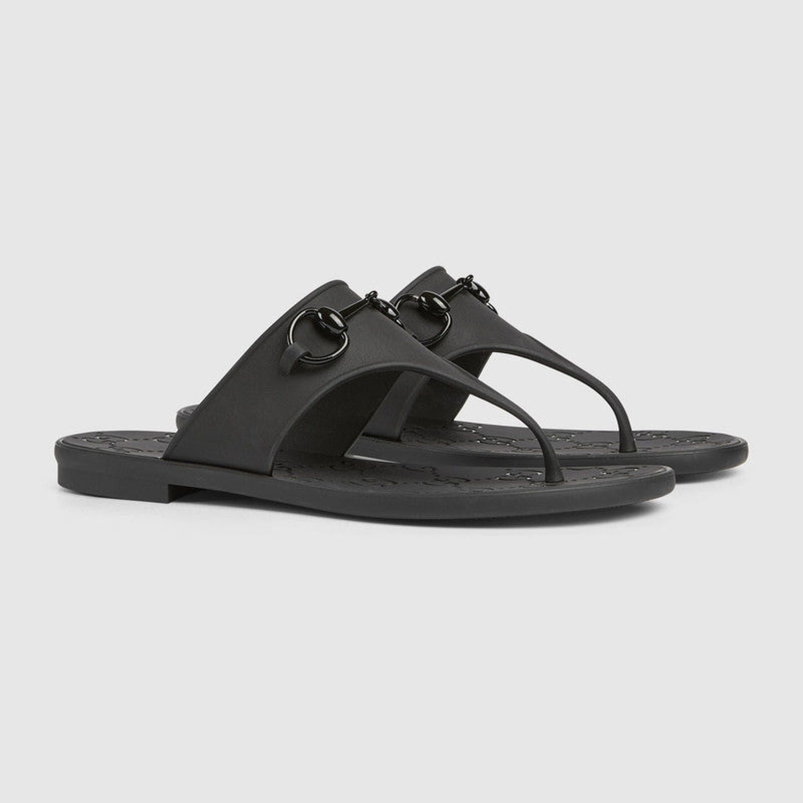 Gucci Gucci Horsebit Thong Rubber Sandals Size US 4 / IT 34 - 2 Thumbnail