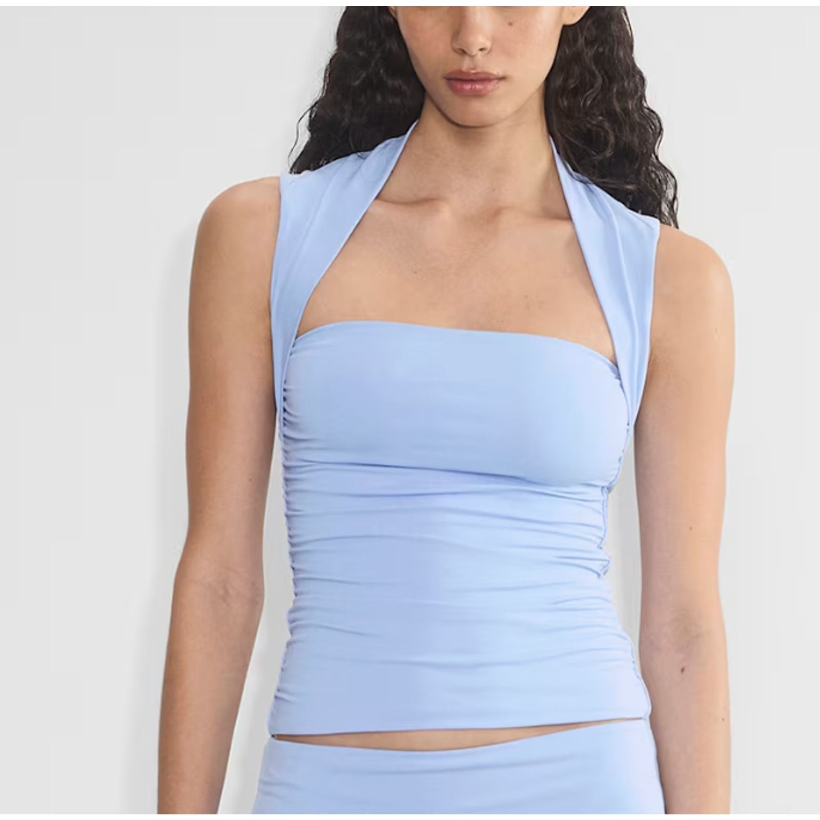 Aritzia NEW Aritzia Contour Flourish Top Blouse Sky Blue Small Size XS / US 0-2 / IT 36-38 - 2 Thumbnail