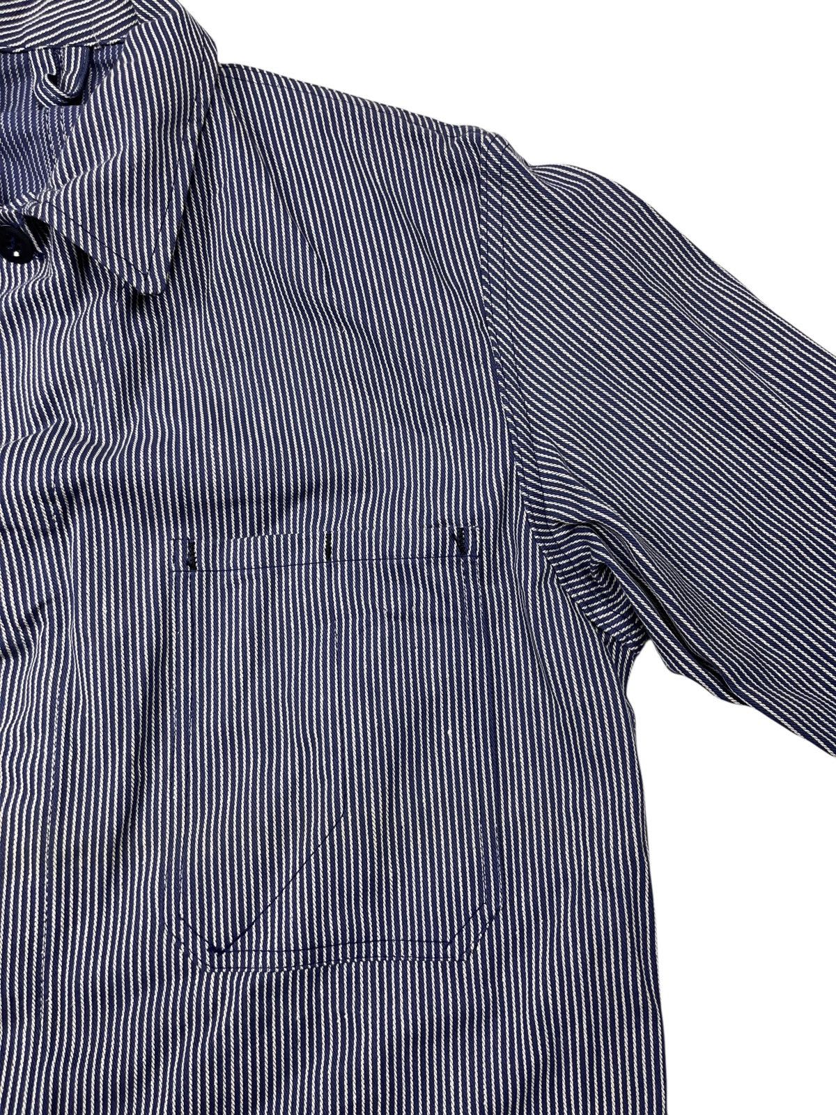 Le Laboureur Vintage 60s Sanfor Striped Leber Jacket German Utility Size US S / EU 44-46 / 1 - 7 Thumbnail
