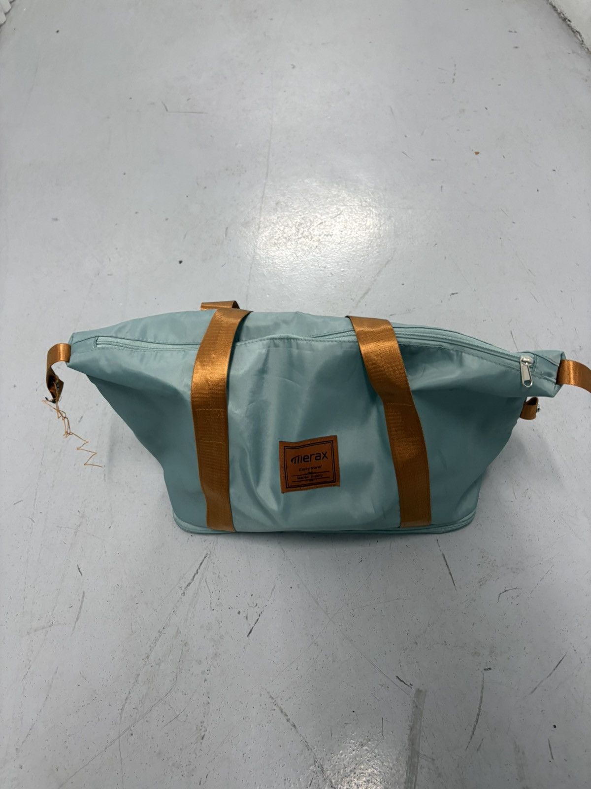 Other Merax Light Blue & Brown Bag with Zipper, Adjustable Strap Size ONE SIZE - 1 Thumbnail