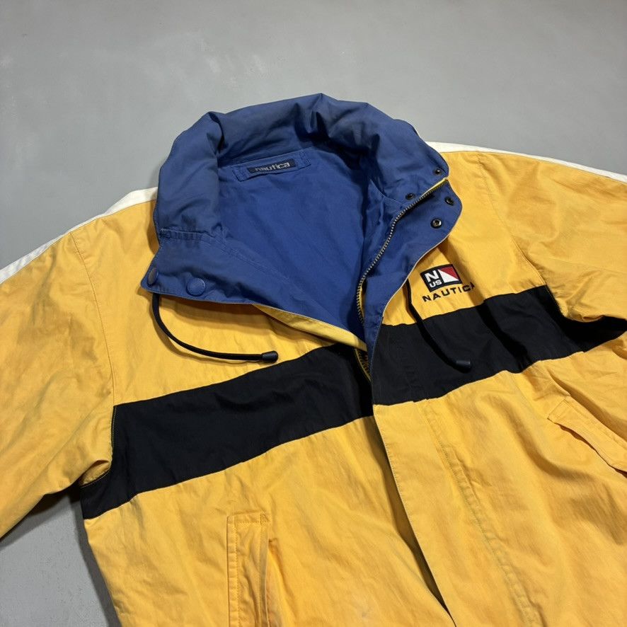 Nautica Vintage 90s Nautica Reversible Sailing Jacket Yellow/Blue Size US L / EU 52-54 / 3 - 3 Thumbnail