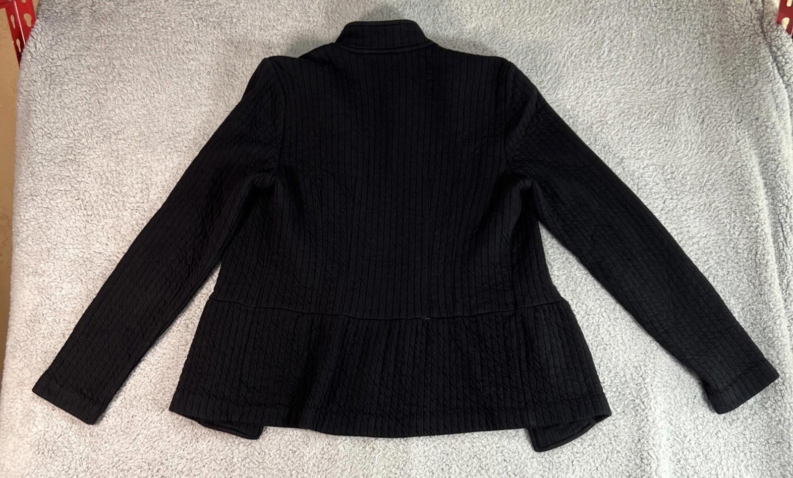 Coldwater Creek Women sz 6 Black Casual Jacket Elephant Lining Minimal Size M / US 6-8 / IT 42-44 - 6 Thumbnail
